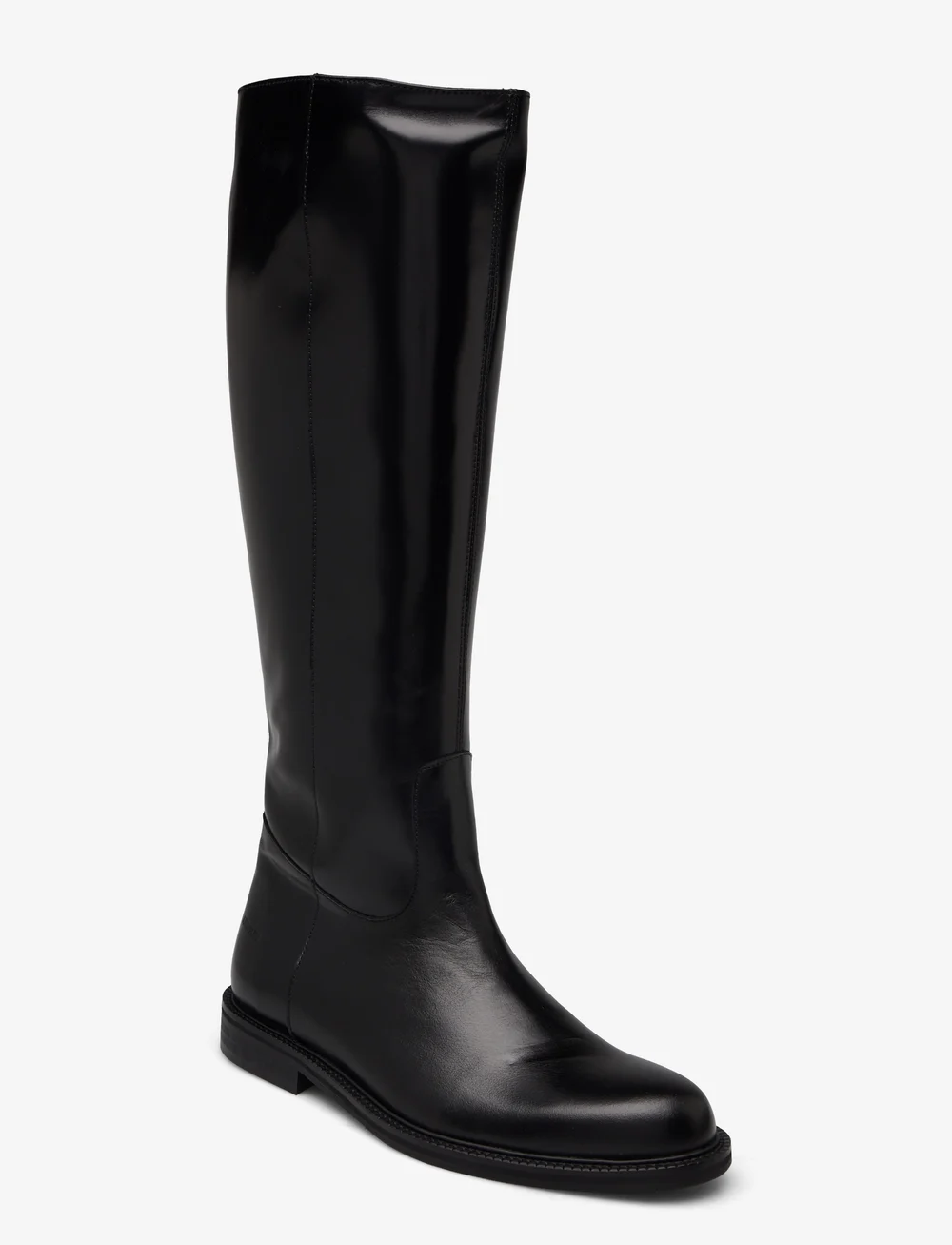 ANGULUS - Boots - flat - with zipper - knähöga stövlar - 1835/001 black/black - 0