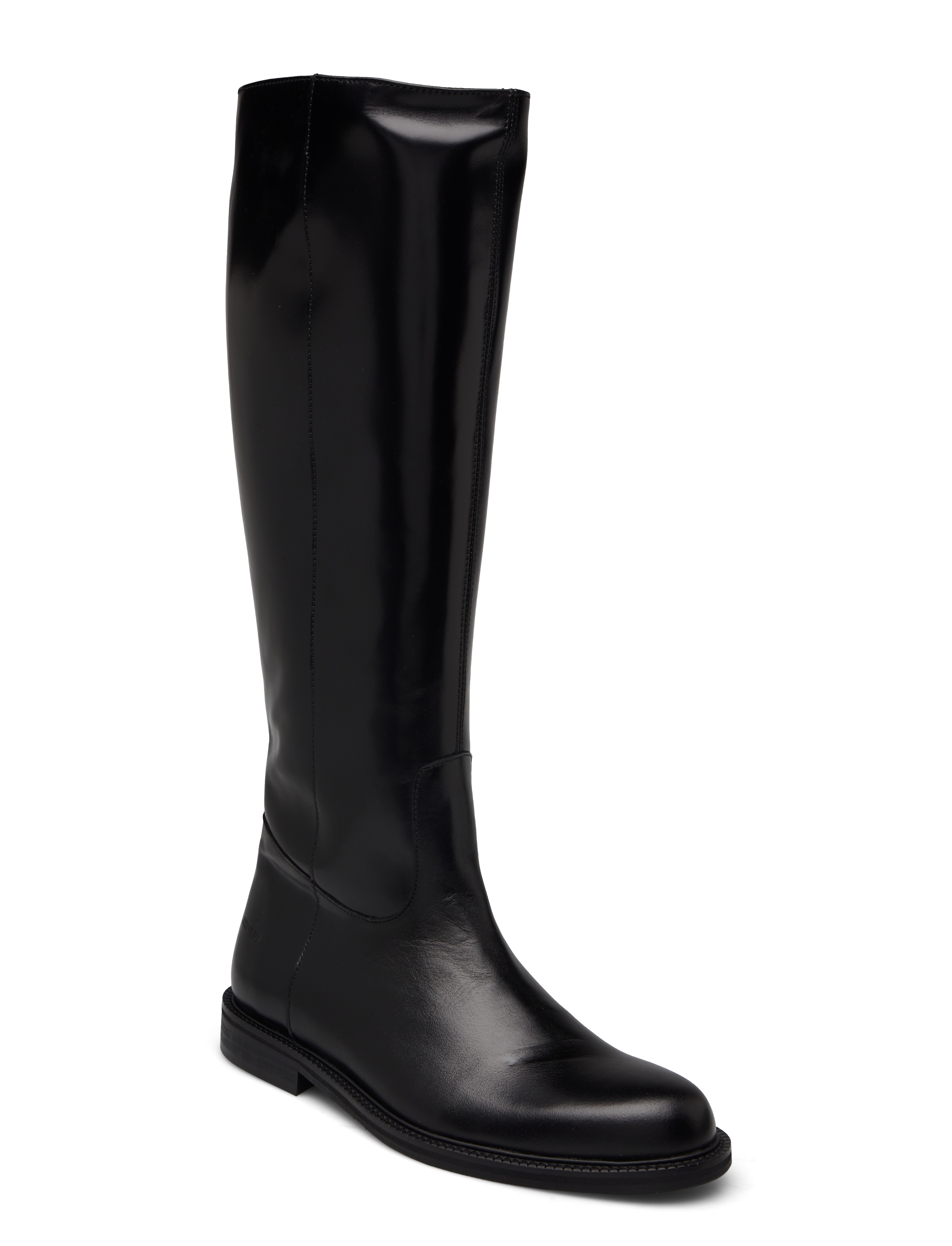 ANGULUS Boots - flat - with zipper - Langskaftede støvler - 1835/001 BLACK/BLACK / black