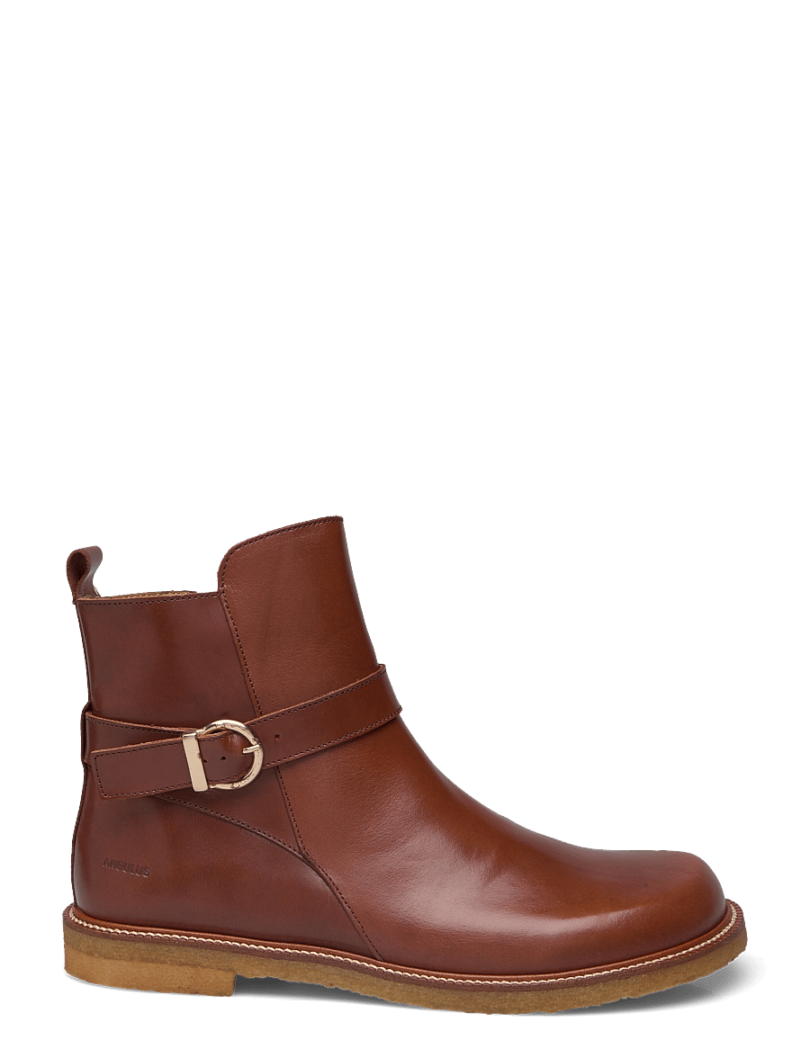 ANGULUS - Booties - flat - flat ankle boots - 1837 brown - 1