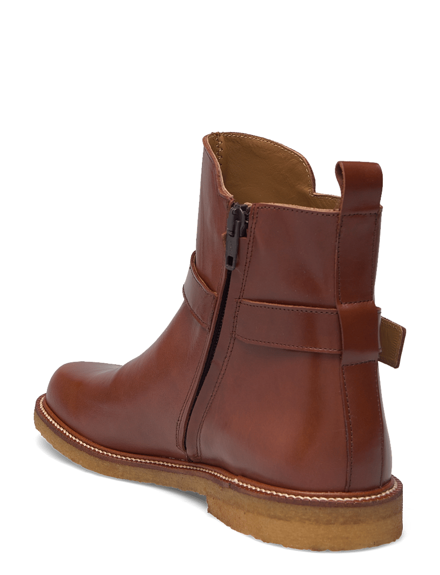ANGULUS - Booties - flat - flat ankle boots - 1837 brown - 2