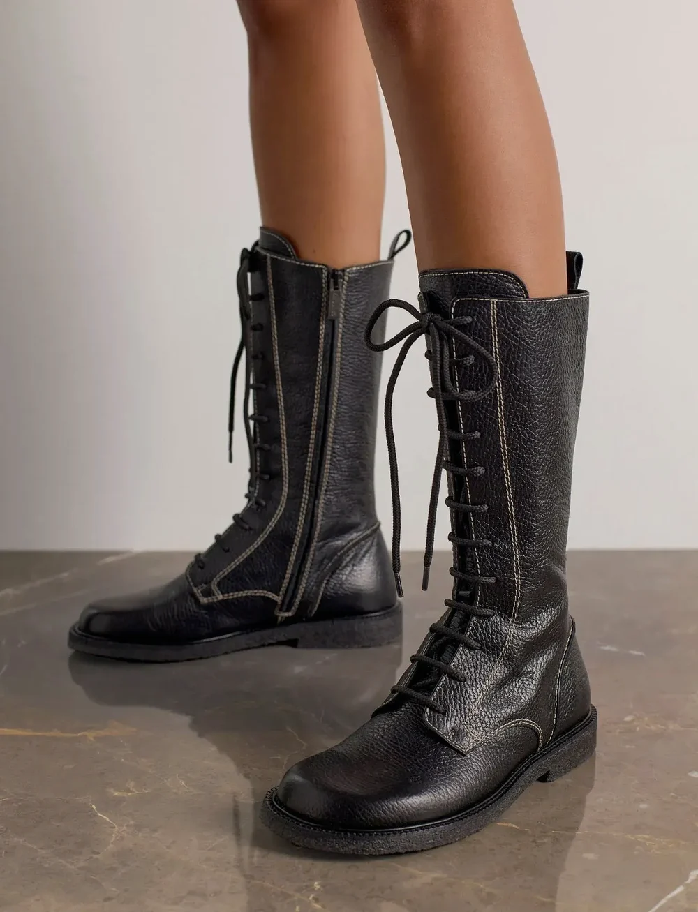 ANGULUS - Boots - flat - with laces - geschnürte stiefel - 2504 black - 0