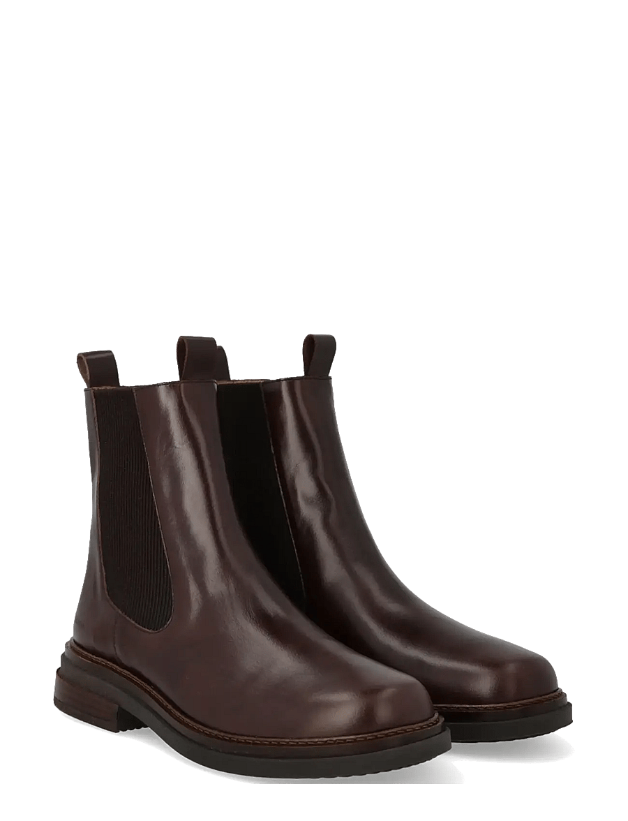 ANGULUS - Booties - flat - with elastic - flade ankelstøvler - 1836/046 dark brown/d. brown - 0
