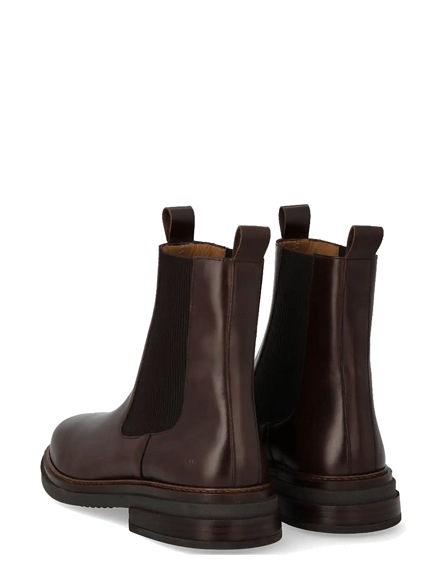 ANGULUS - Booties - flat - with elastic - flade ankelstøvler - 1836/046 dark brown/d. brown - 2