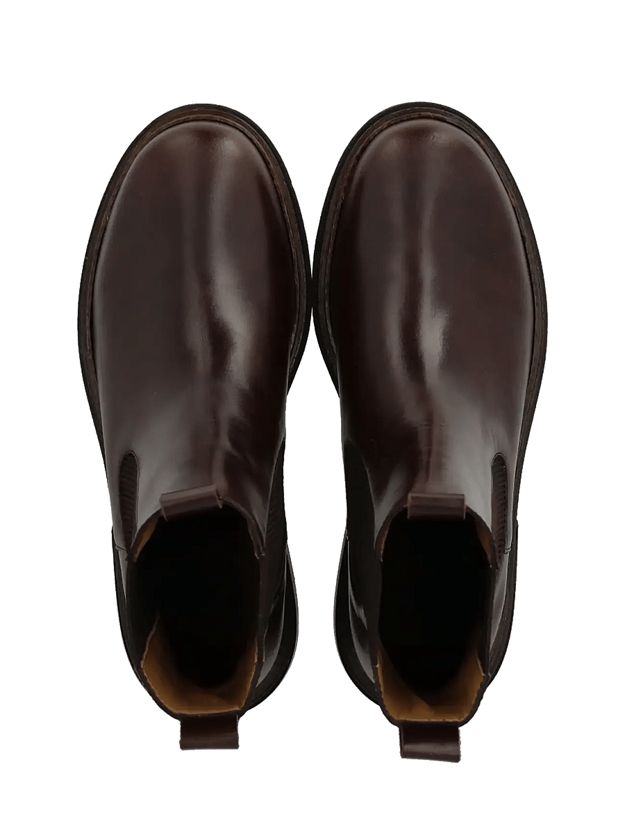ANGULUS - Booties - flat - with elastic - flade ankelstøvler - 1836/046 dark brown/d. brown - 3