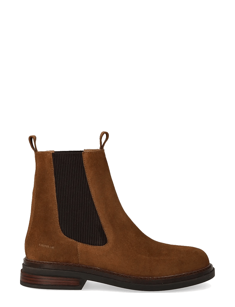 ANGULUS - Booties - flat - with elastic - flade ankelstøvler - 3451/046 camel/dark brown elas - 1