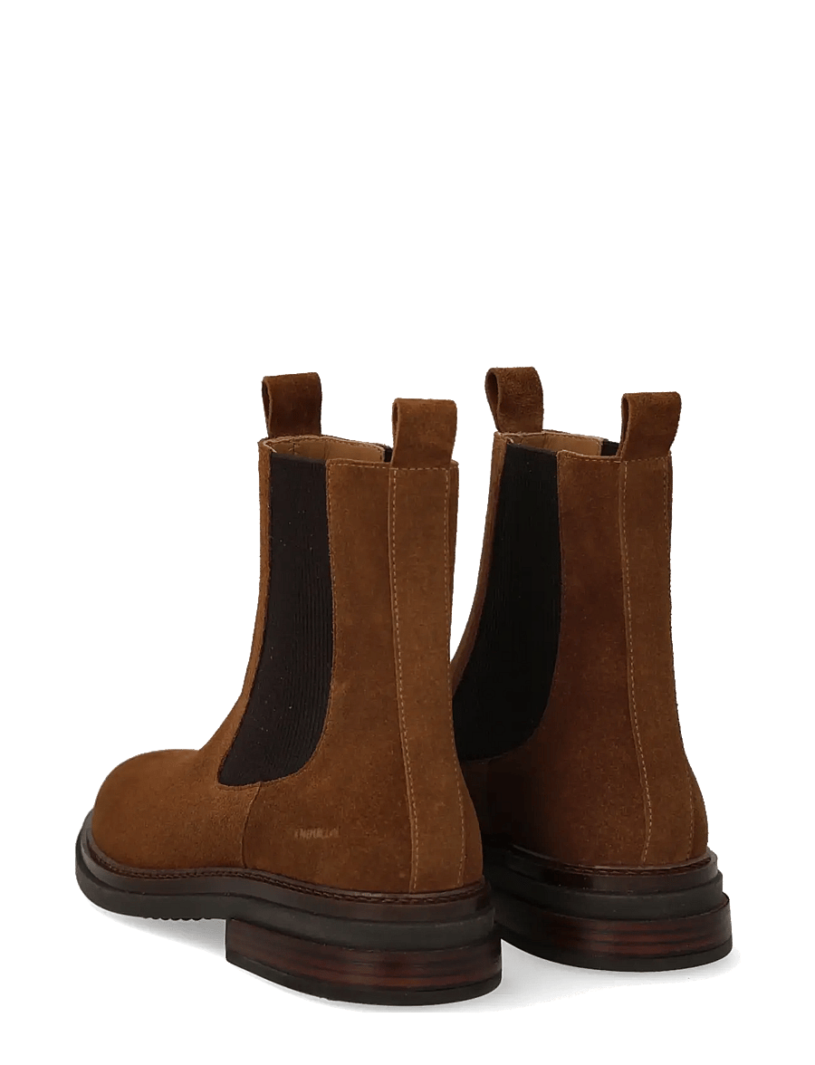 ANGULUS - Booties - flat - with elastic - flade ankelstøvler - 3451/046 camel/dark brown elas - 2