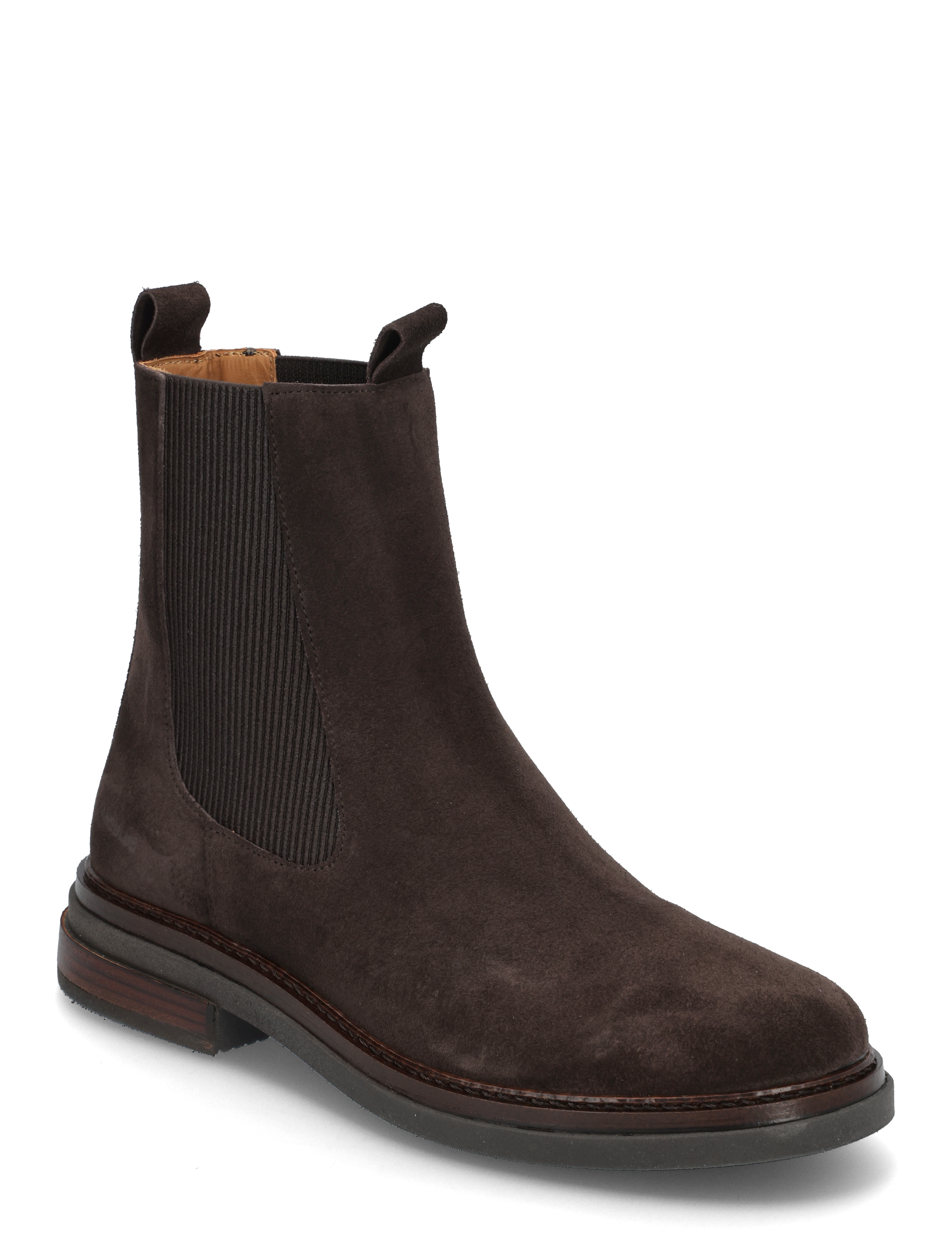 ANGULUS Booties - Flat - With Elastic, 37, Brown, Ankelstøvler > Ankelstøvler Med Flad Hæl, Dame