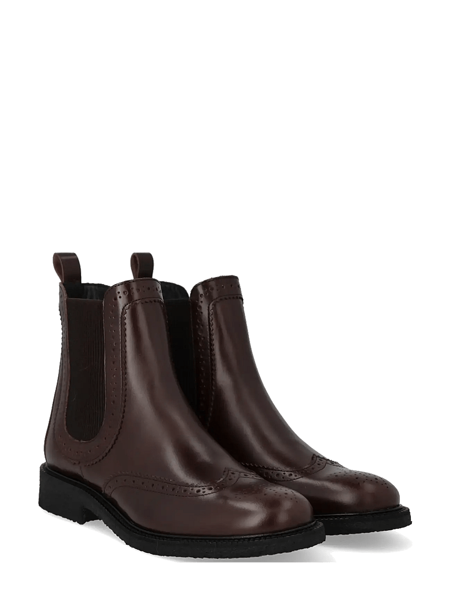ANGULUS - Booties - flat - with elastic - flache stiefeletten - 1836/046 dark brown/d. brown - 0