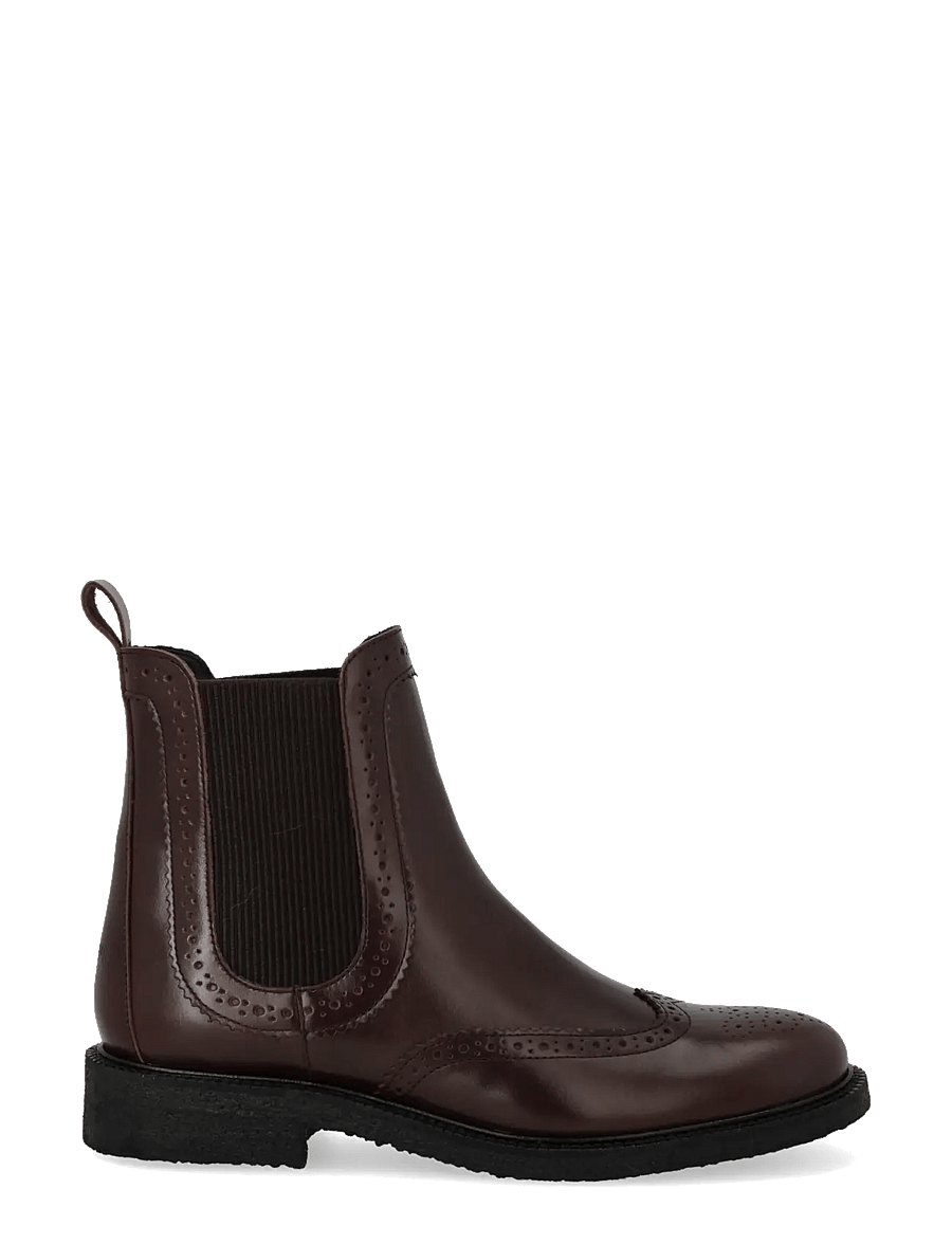ANGULUS - Booties - flat - with elastic - flache stiefeletten - 1836/046 dark brown/d. brown - 1
