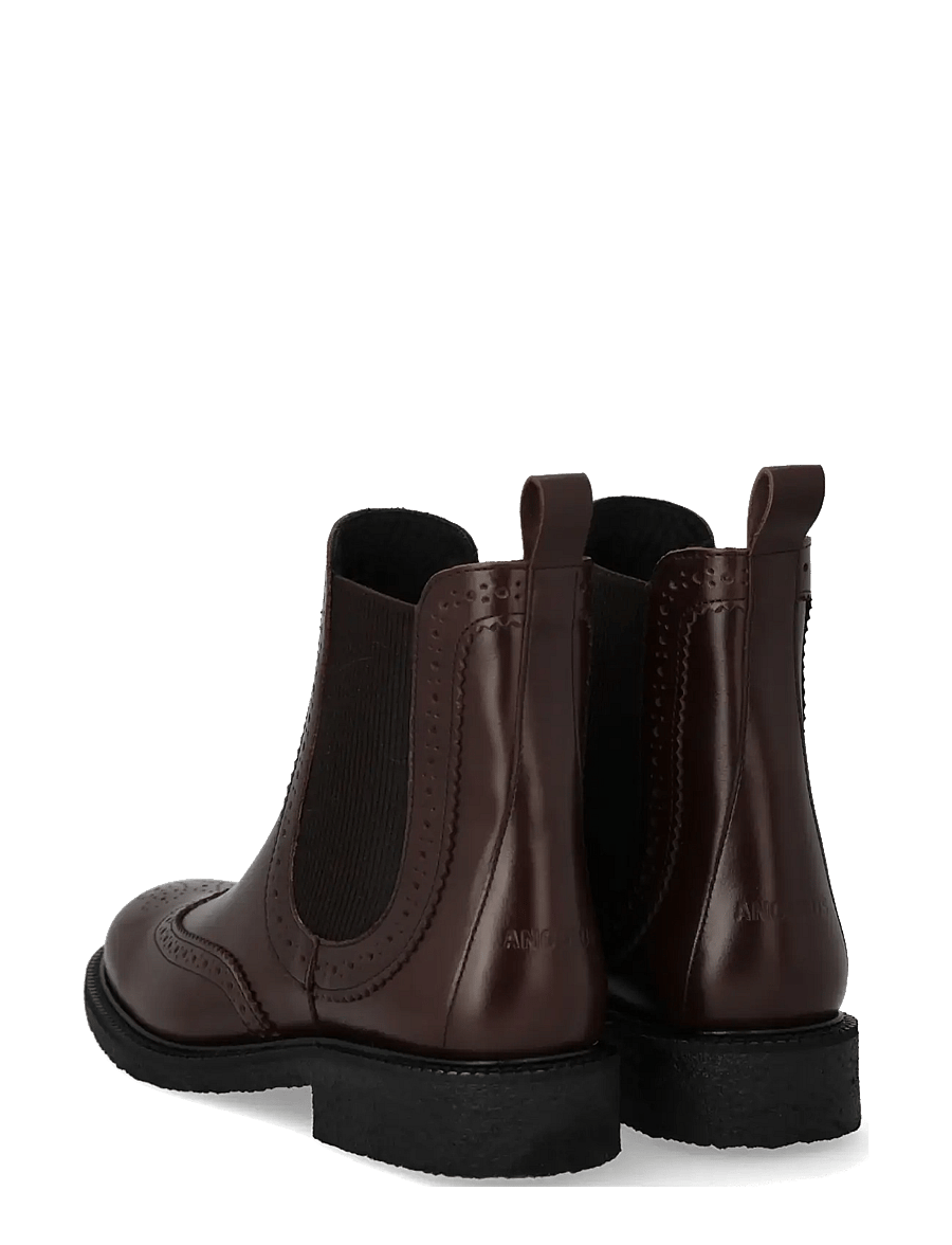 ANGULUS - Booties - flat - with elastic - flache stiefeletten - 1836/046 dark brown/d. brown - 2