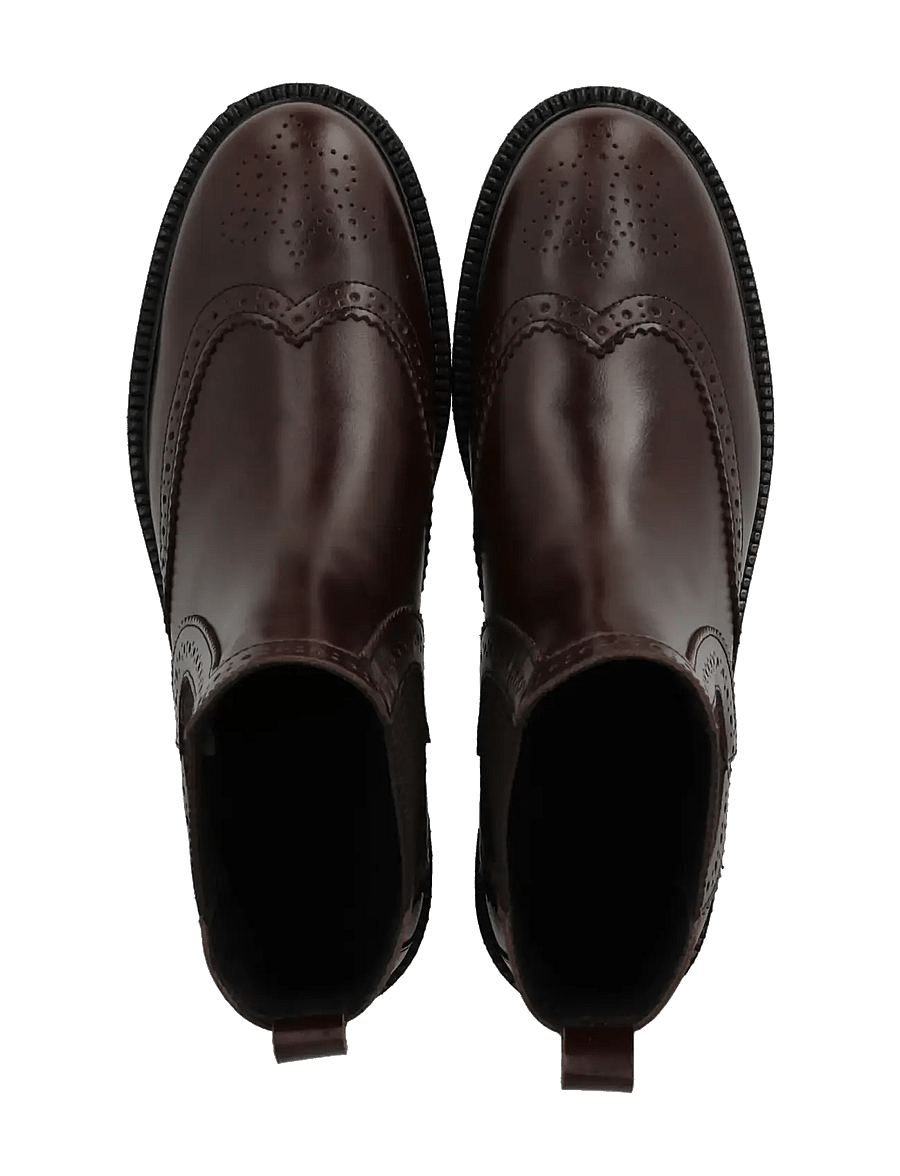 ANGULUS - Booties - flat - with elastic - flache stiefeletten - 1836/046 dark brown/d. brown - 3