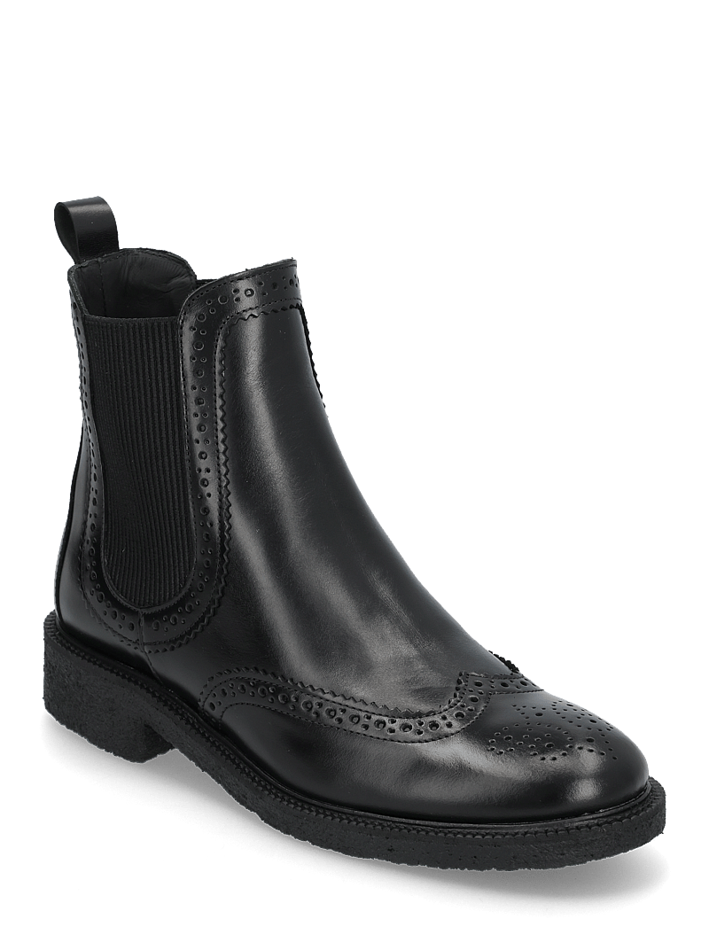 ANGULUS - Booties - flat - with elastic - chelsea støvler - 1835/019 black /black - 0