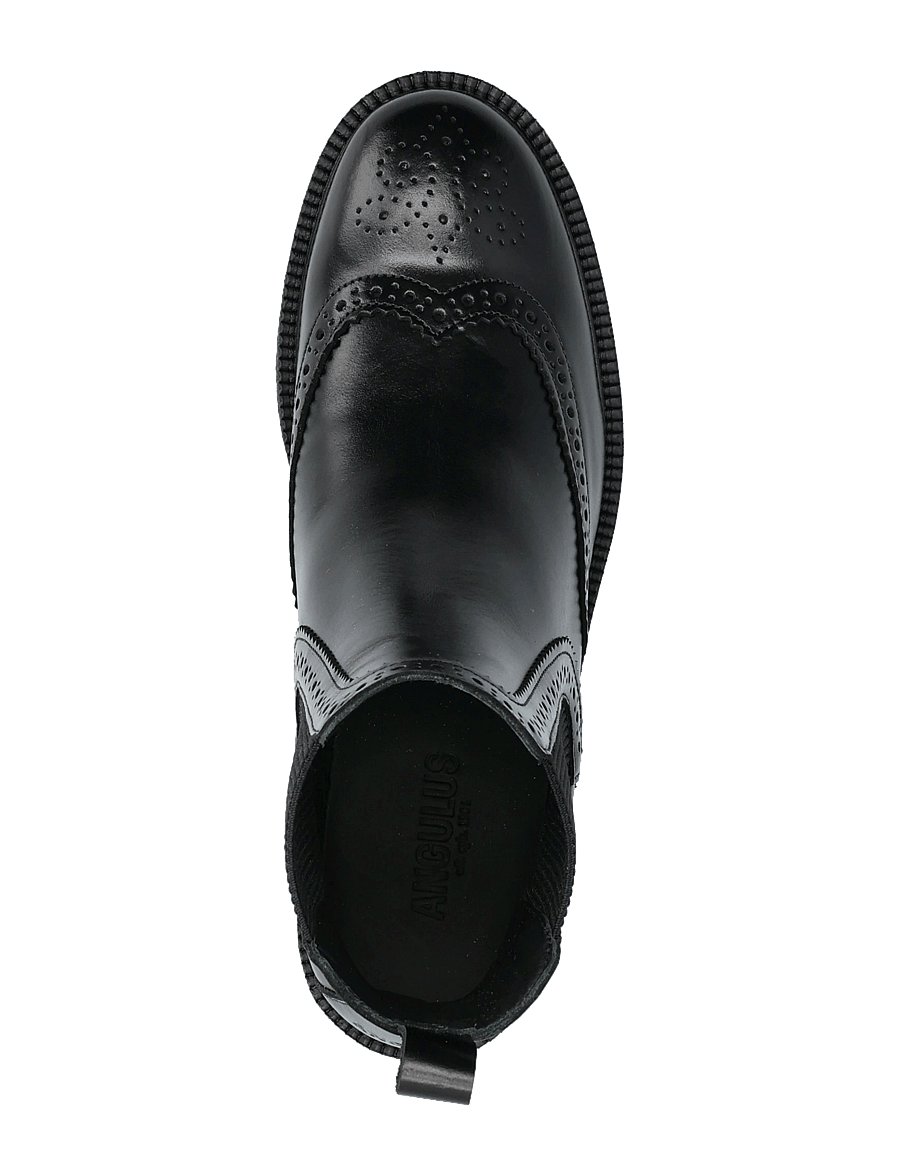 ANGULUS - Booties - flat - with elastic - bottes chelsea - 1835/019 black /black - 3