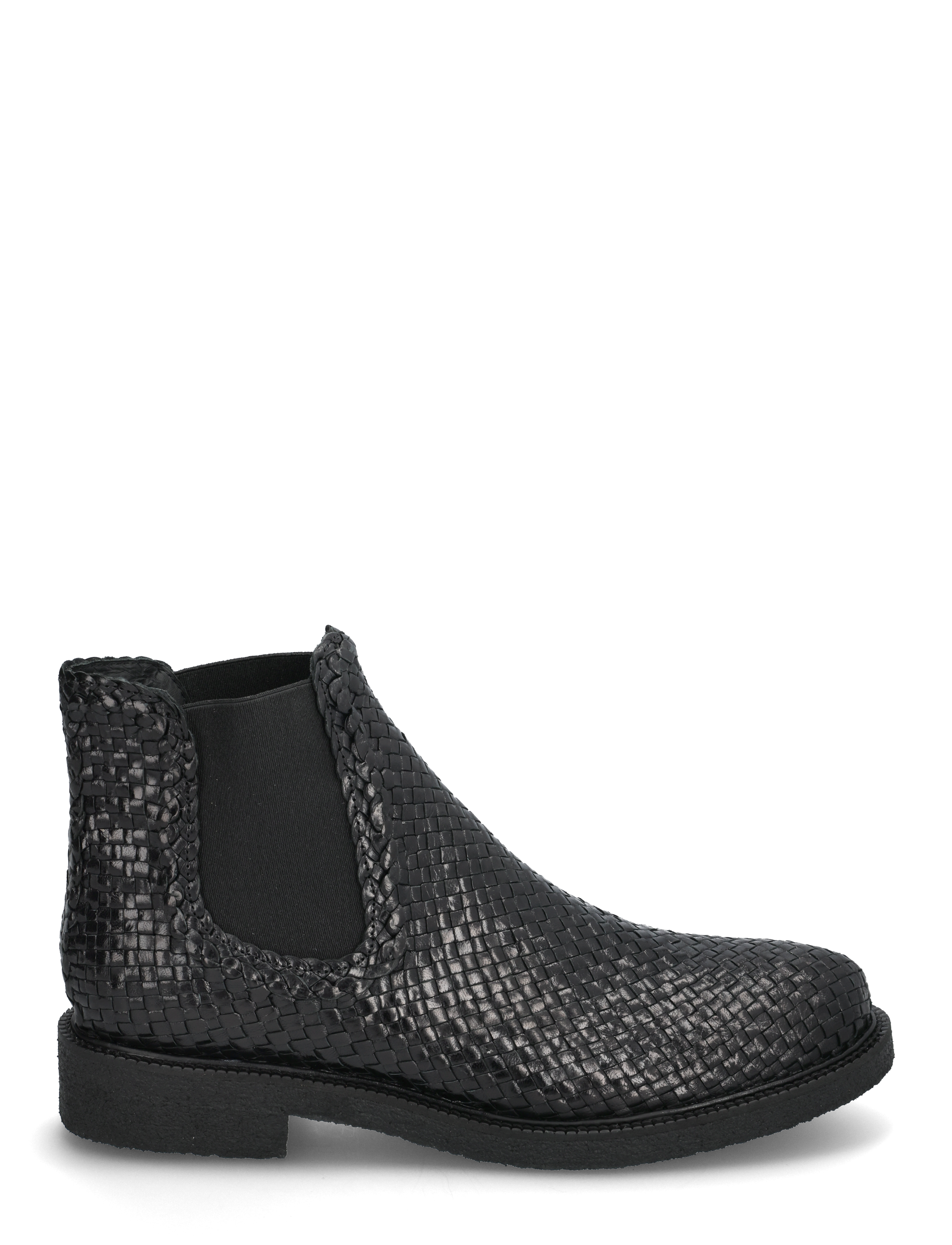 ANGULUS - Booties - flat - with elastic - flade ankelstøvler - 2072/001 black braid/black - 2