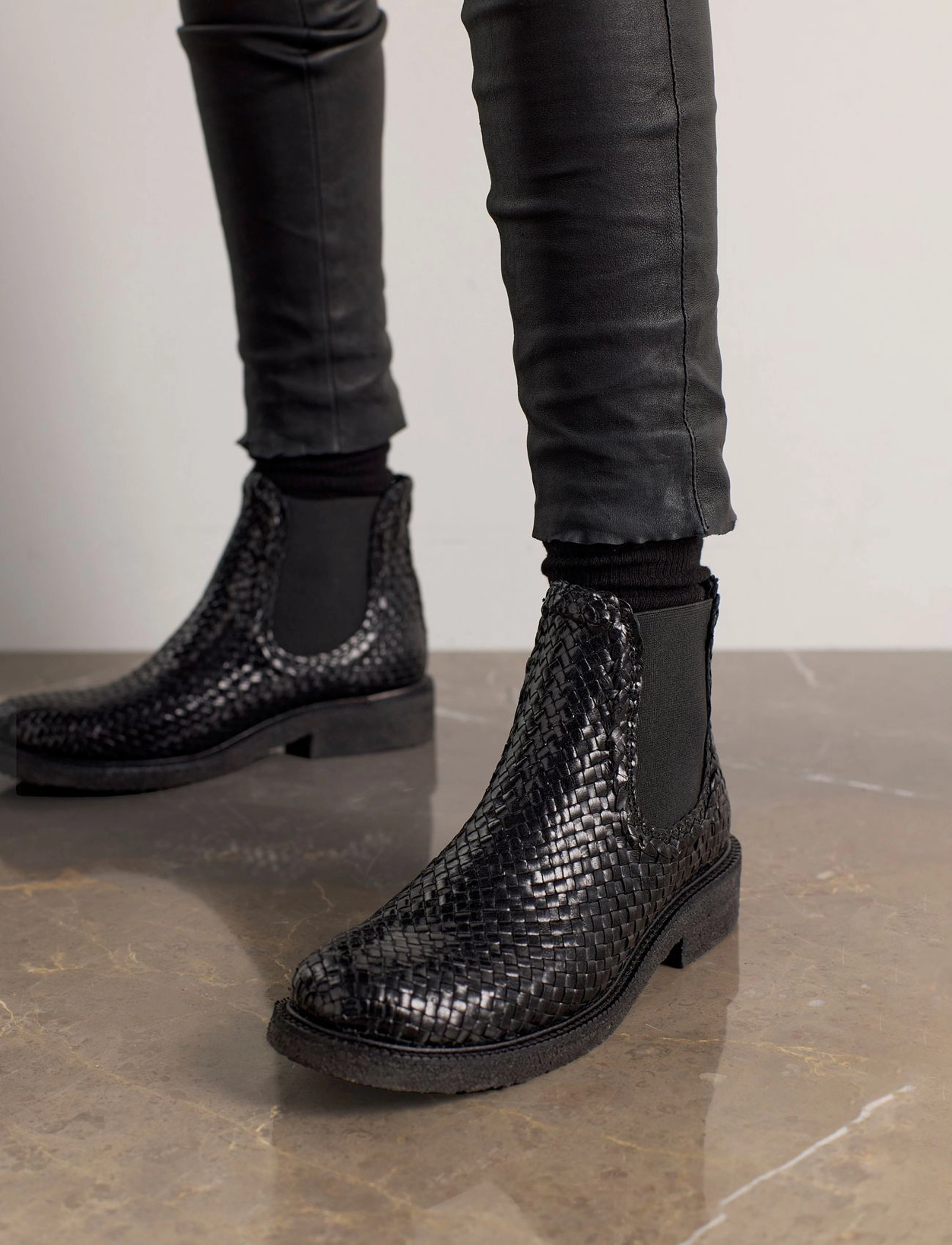 ANGULUS Booties - Flat - With Elastic, 41, Black, Ankelstøvler > Ankelstøvler Med Flad Hæl, Dame