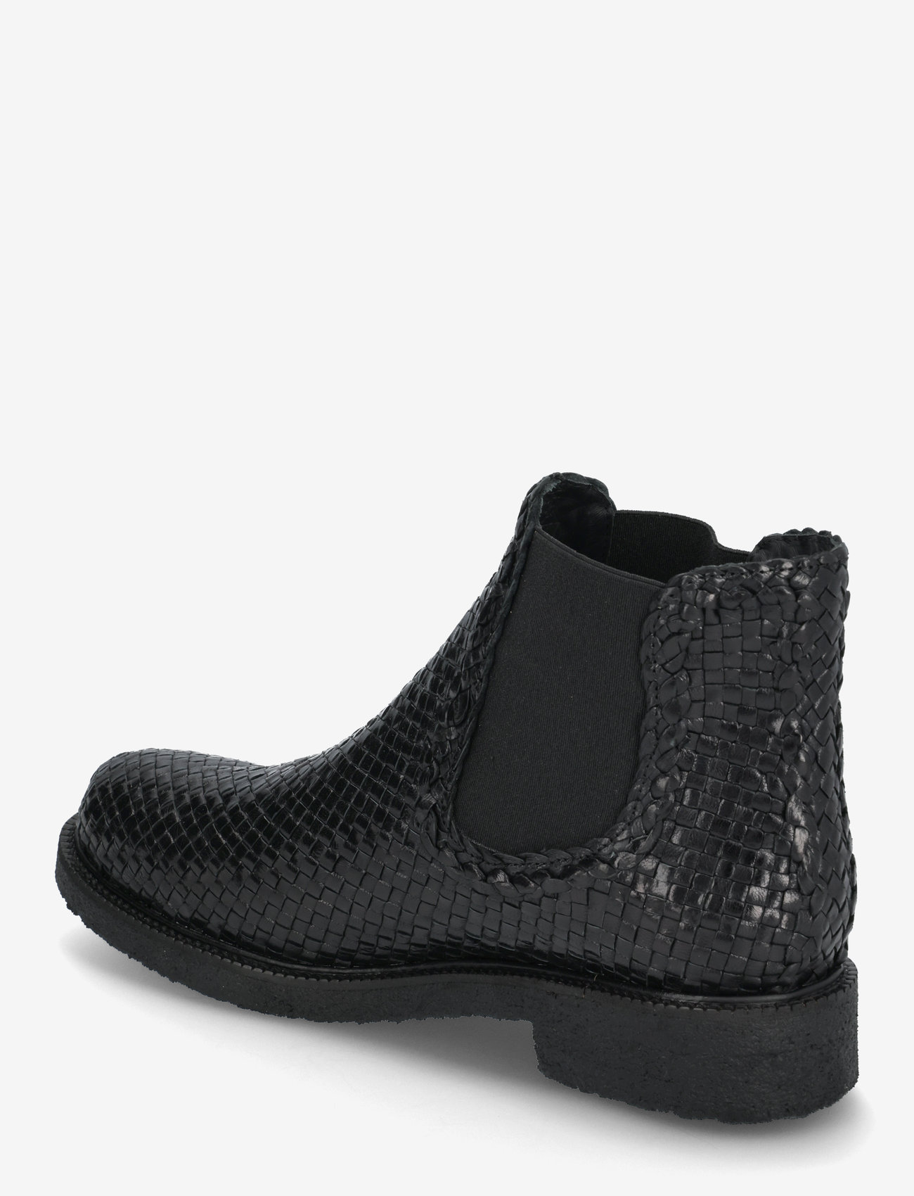ANGULUS - Booties - flat - with elastic - flache stiefeletten - 2072/001 black braid/black - 2