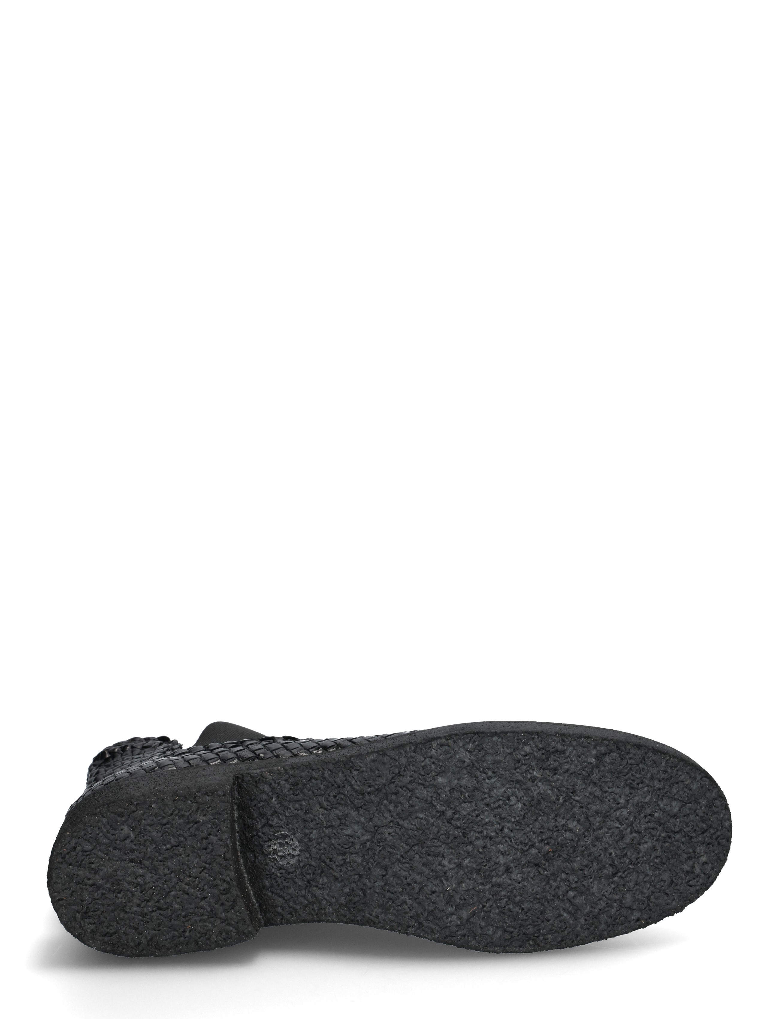 ANGULUS - Booties - flat - with elastic - flade ankelstøvler - 2072/001 black braid/black - 5