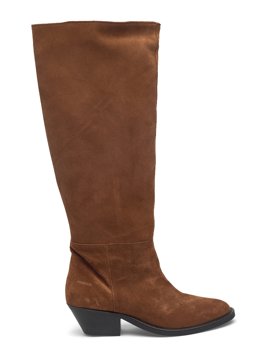 ANGULUS - Booties - Block heel - with elas - pika säärega saapad - 3451 camel - 2