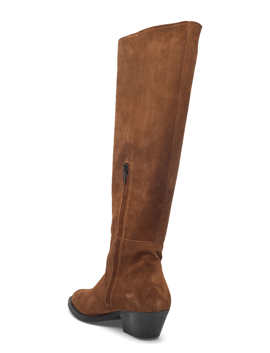 ANGULUS - Booties - Block heel - with elas - pika säärega saapad - 3451 camel - 3
