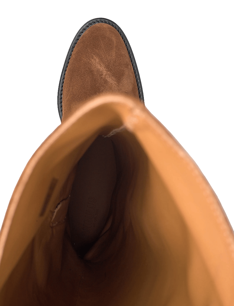 ANGULUS - Booties - Block heel - with elas - langskaftede støvler - 3451 camel - 4