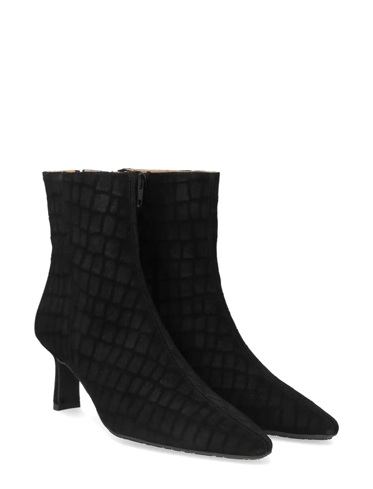 ANGULUS Bootie - Block Heel, 40, Black, Ankelstøvler > Ankelstøvler Med Hæl, Dame