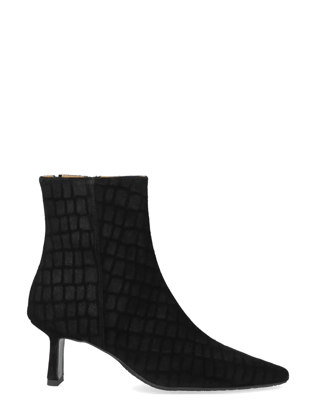 ANGULUS - Bootie - block heel - 4721/001 black croco/black ela - 1