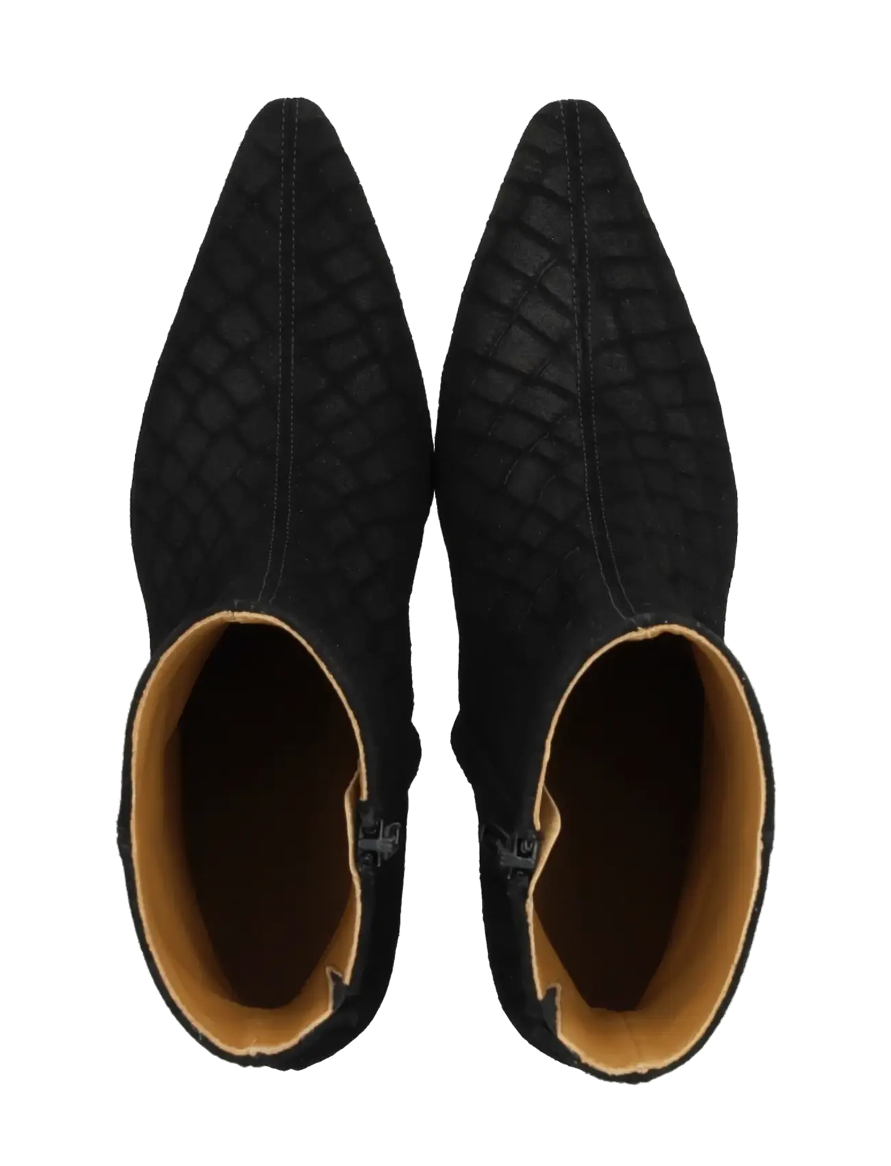 ANGULUS - Bootie - block heel - 4721/001 black croco/black ela - 3