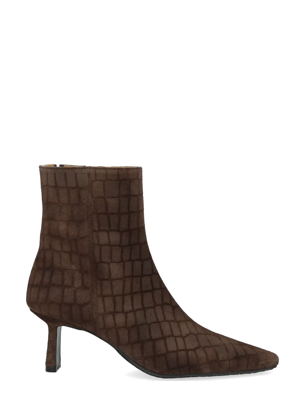 ANGULUS - Bootie - block heel - 4640/003 dark brown croco/dark - 1