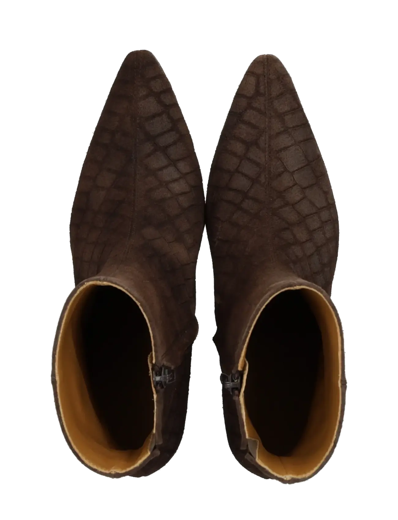ANGULUS - Bootie - block heel - 4640/003 dark brown croco/dark - 3