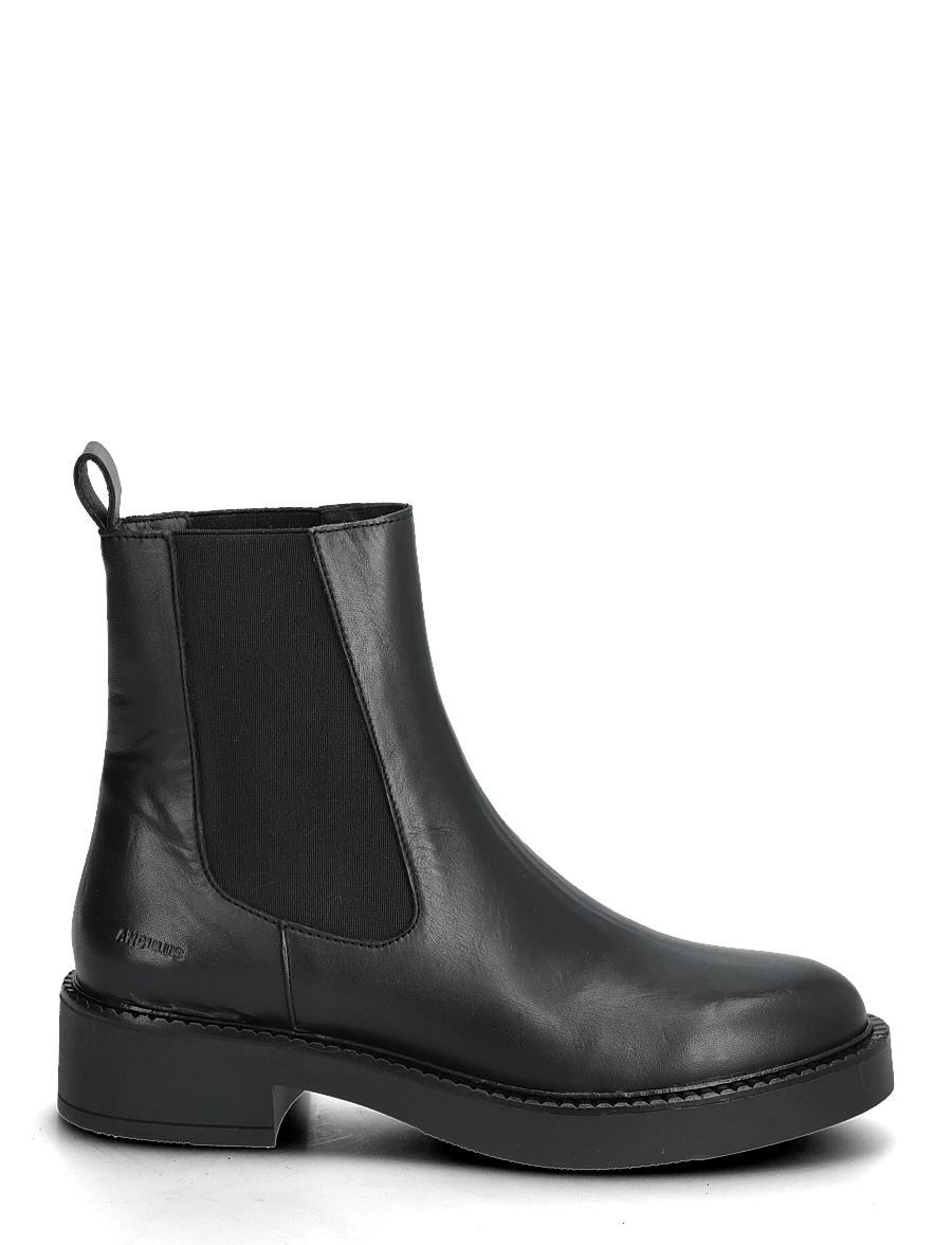 ANGULUS - Booties - flat - with elastic - lygiapadžiai aulinukai iki kulkšnių - 1604/001 black/black - 2