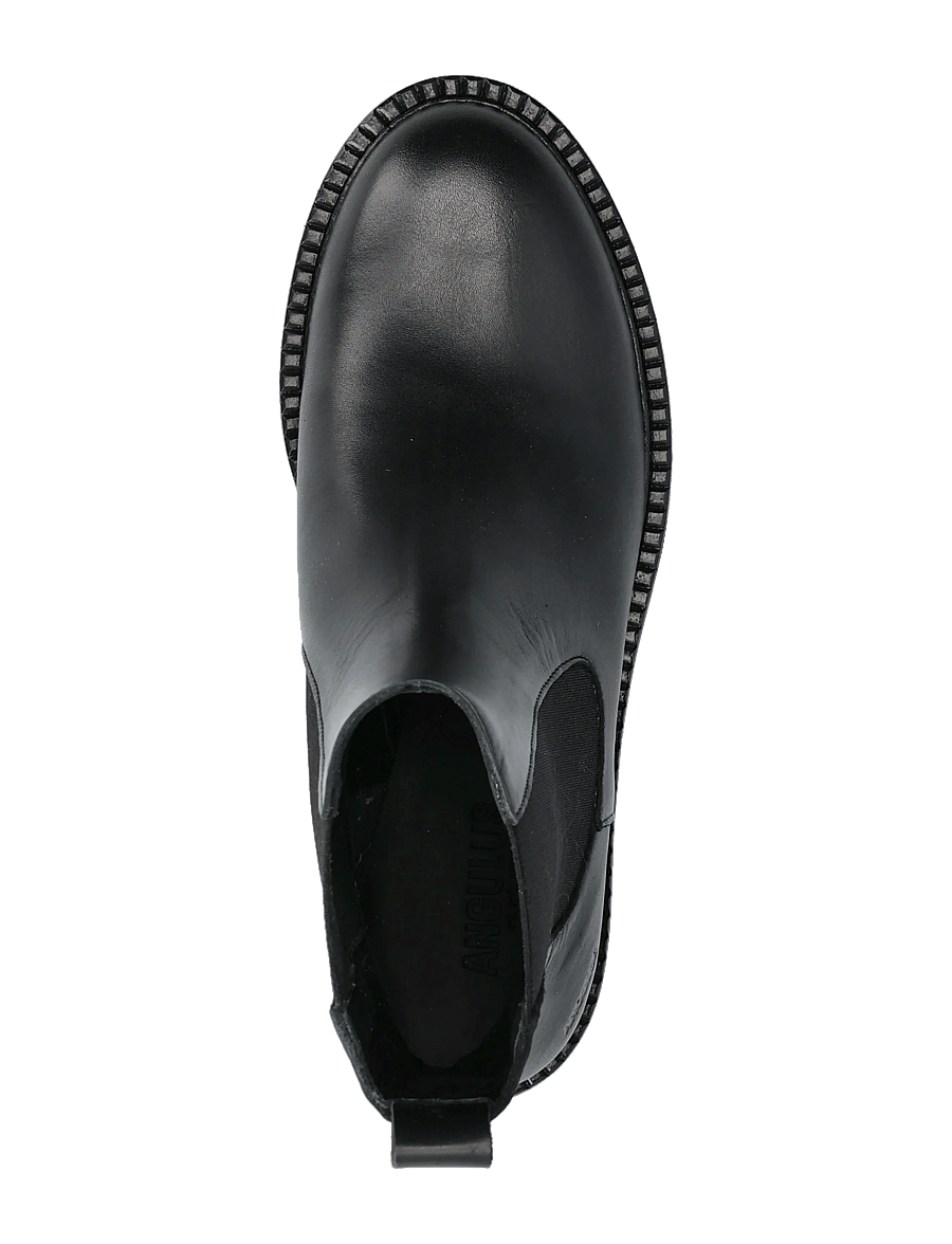 ANGULUS - Booties - flat - with elastic - lygiapadžiai aulinukai iki kulkšnių - 1604/001 black/black - 4