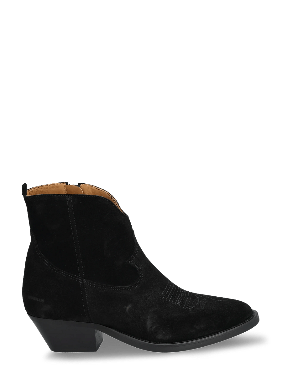 ANGULUS - Booties - Wedgel - with zip - augstpapēžu puszābaki - 1163 black - 2