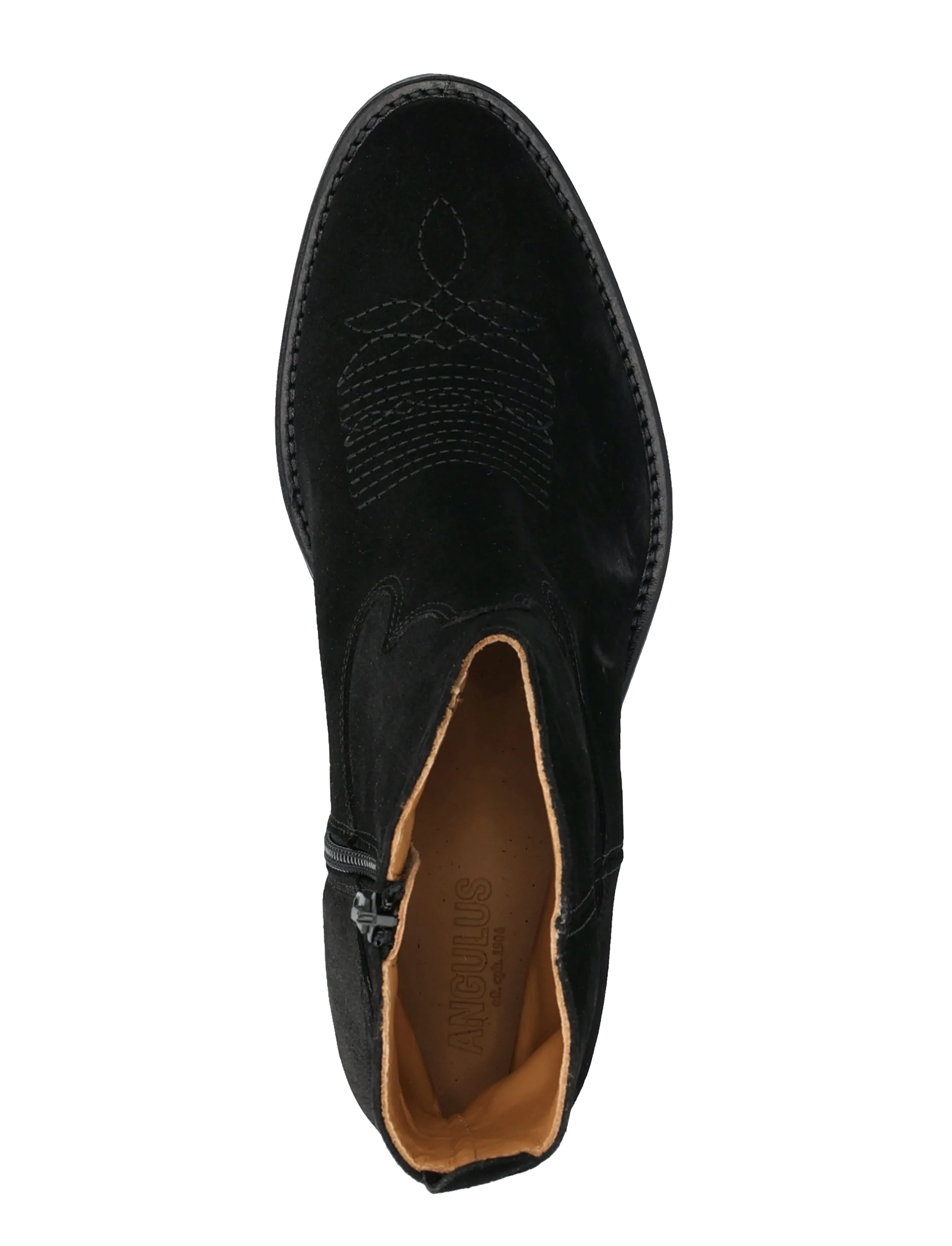 ANGULUS - Booties - Wedgel - with zip - høj hæl - 1163 black - 4