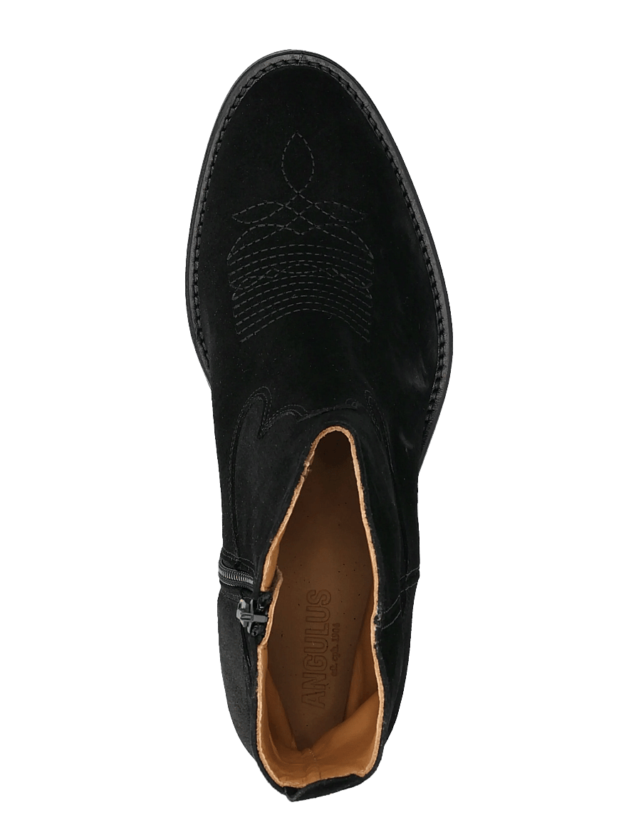 ANGULUS - Booties - Wedgel - with zip - augstpapēžu puszābaki - 1163 black - 4