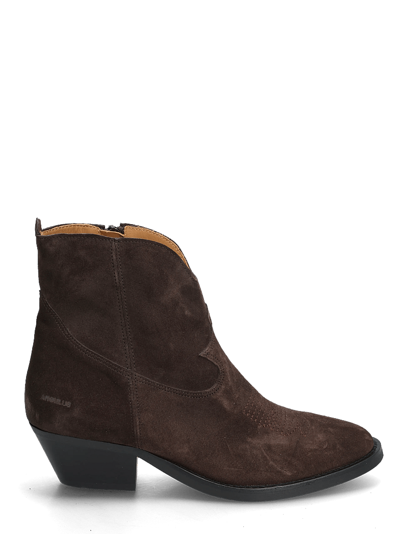 ANGULUS - Booties - Wedgel - with zip - stiefeletten mit absatz - 2193 dark brown - 1