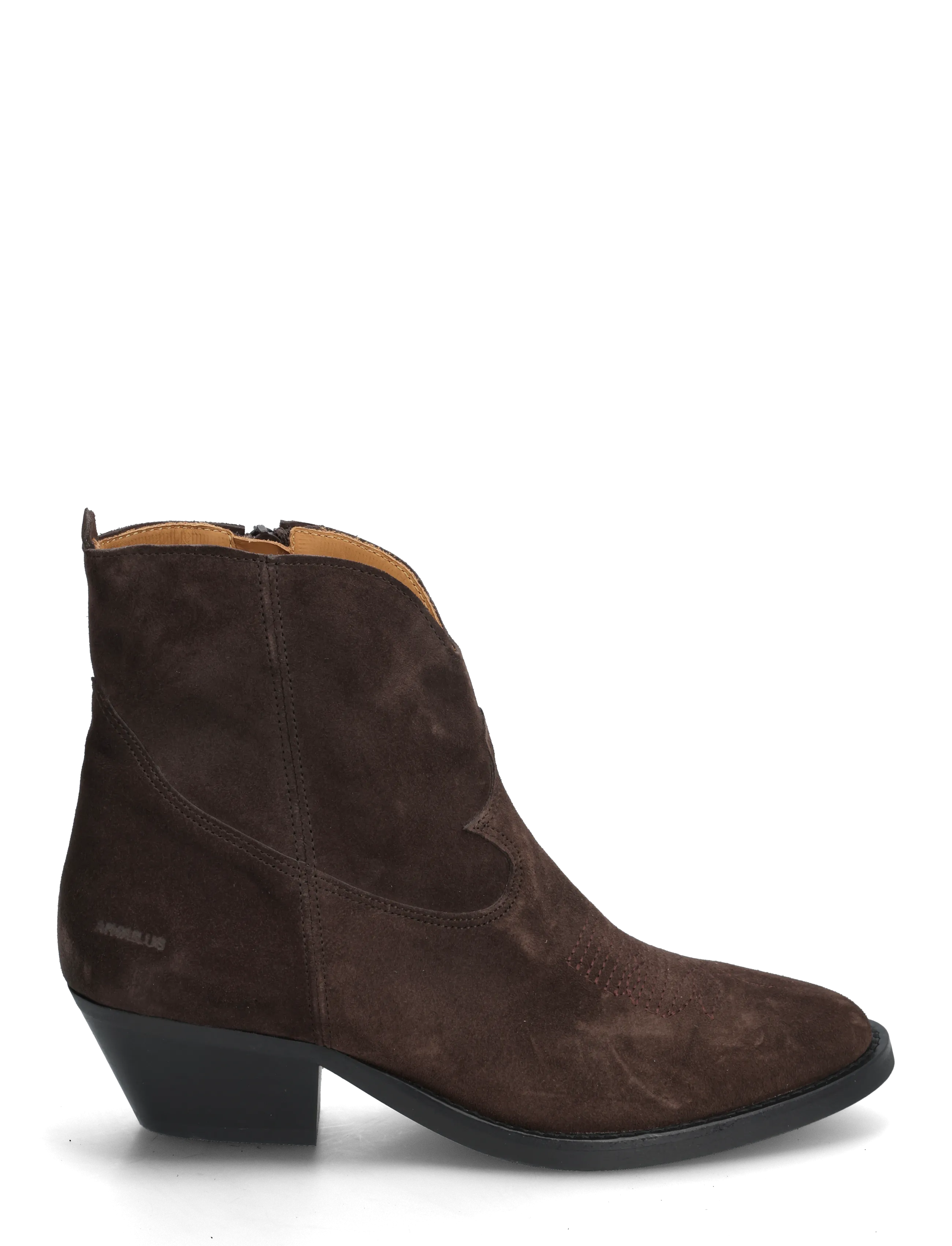 ANGULUS - Booties - Wedgel - with zip - høj hæl - 2193 dark brown - 1