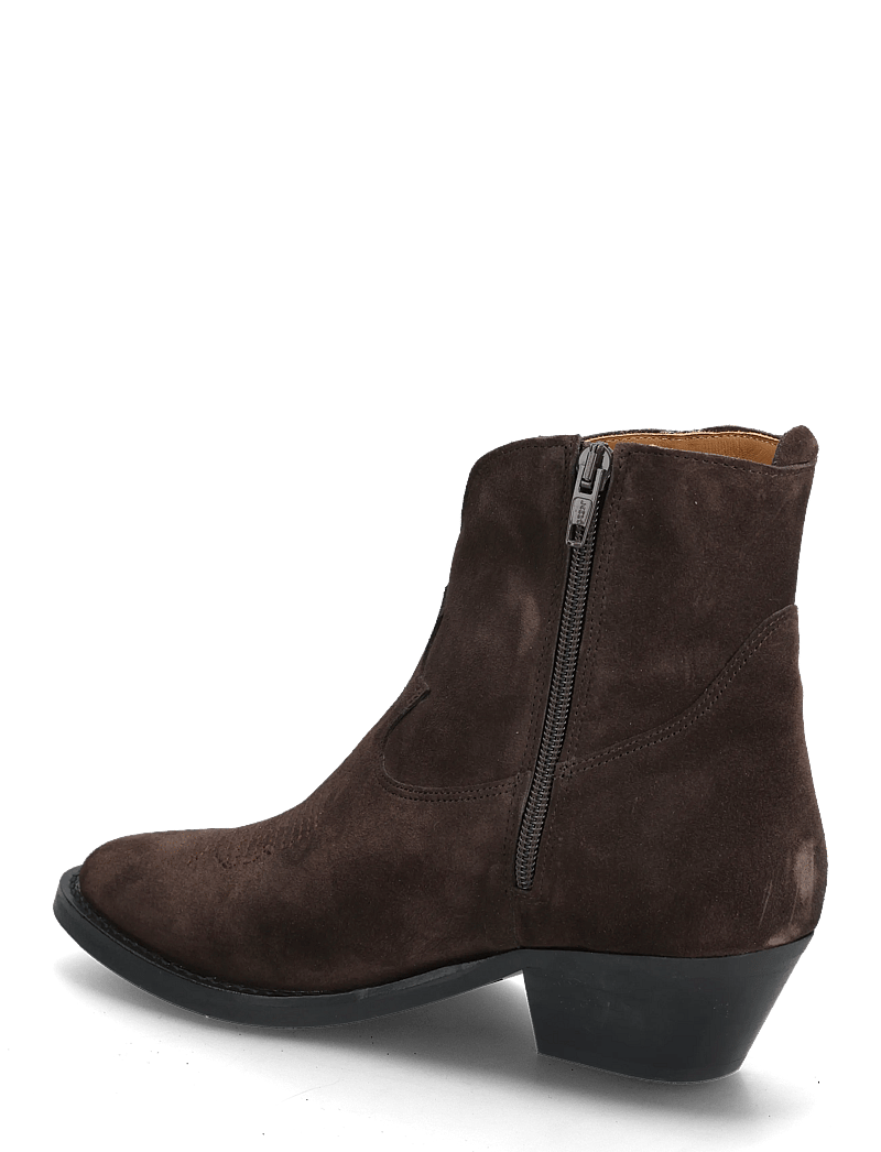 ANGULUS - Booties - Wedgel - with zip - stiefeletten mit absatz - 2193 dark brown - 2