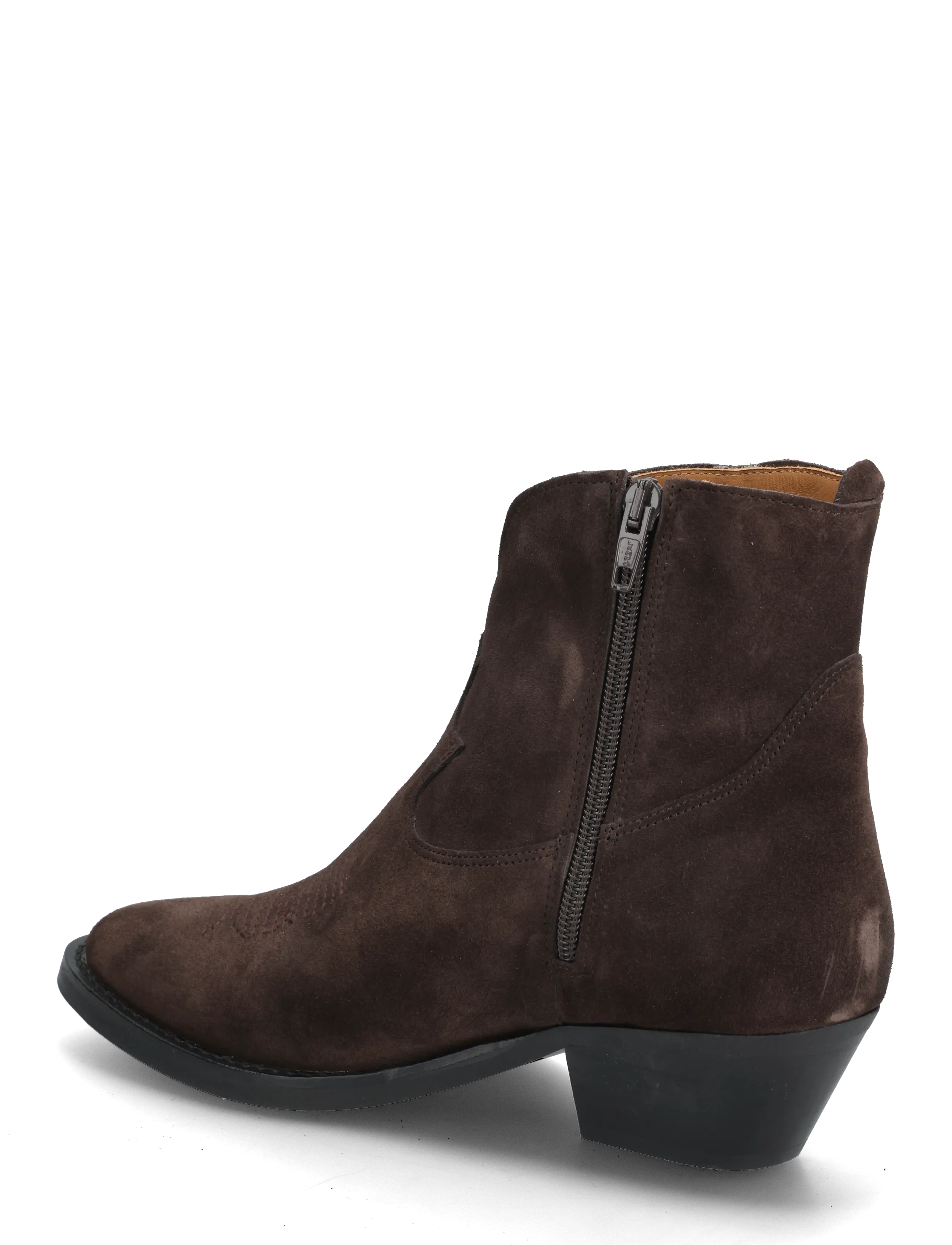 ANGULUS - Booties - Wedgel - with zip - høj hæl - 2193 dark brown - 2
