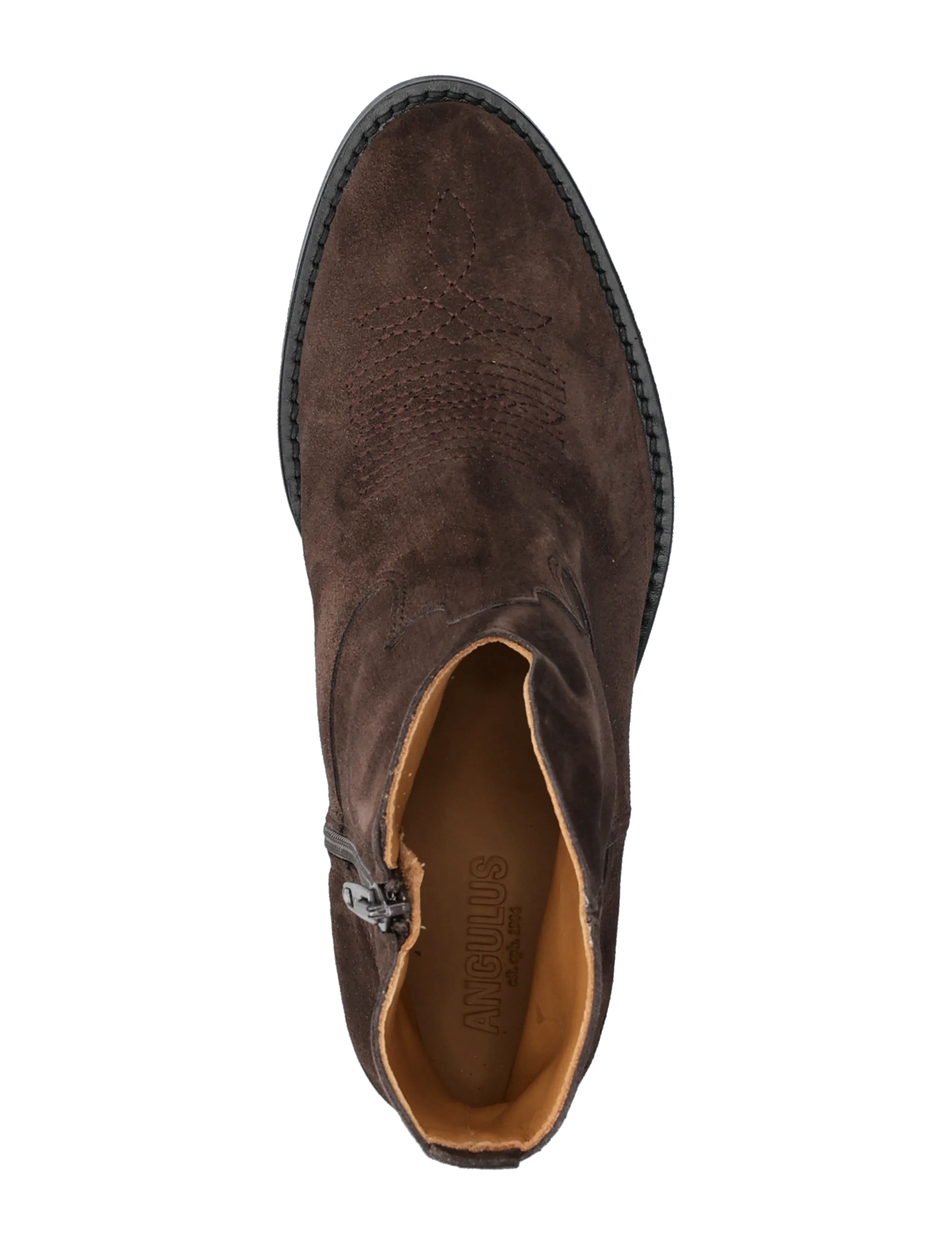 ANGULUS - Booties - Wedgel - with zip - høj hæl - 2193 dark brown - 3