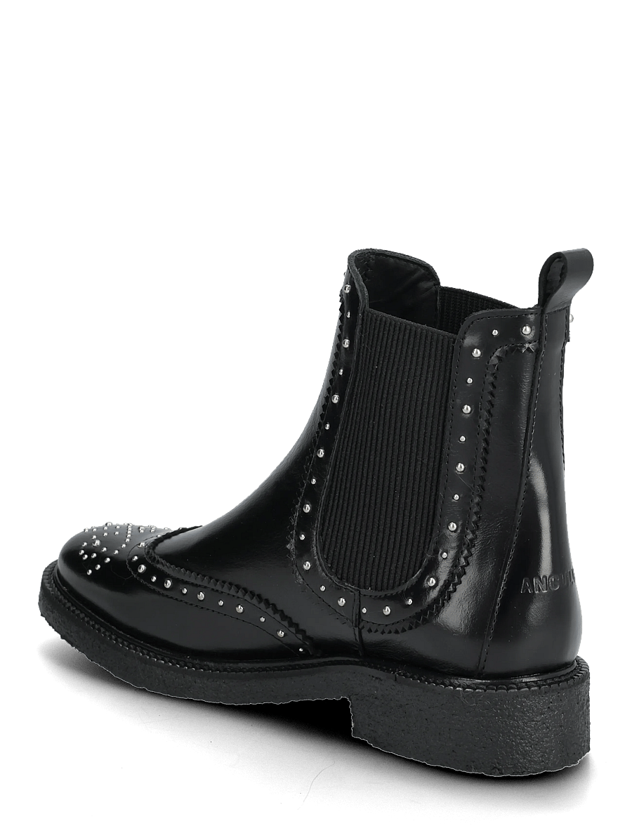 ANGULUS - Booties - flat - with elastic - platta ankelboots - 1835/019 black /black - 3