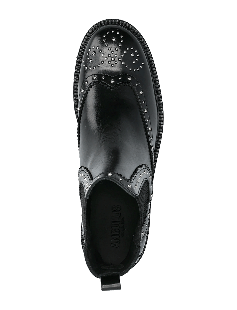 ANGULUS - Booties - flat - with elastic - platta ankelboots - 1835/019 black /black - 4