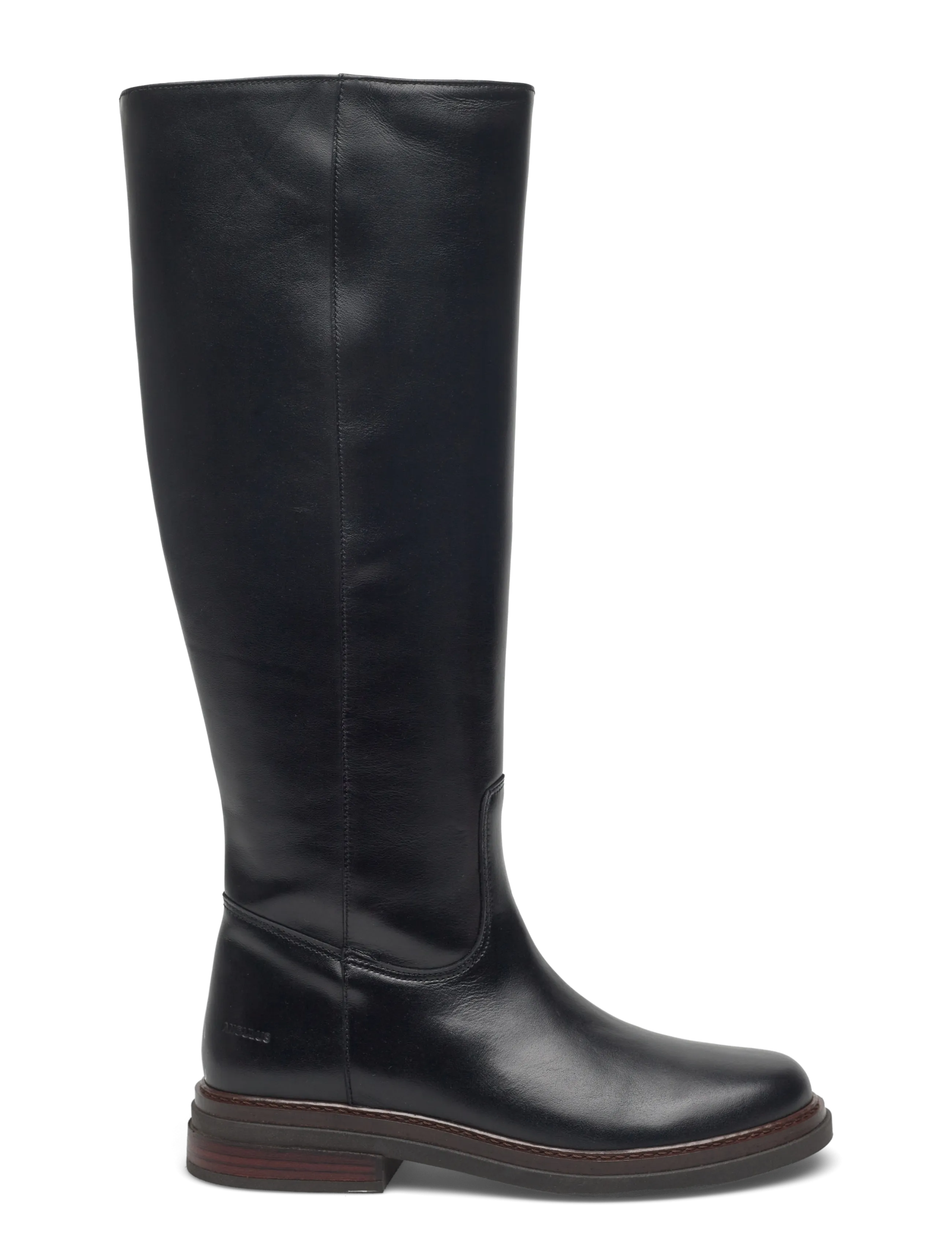 ANGULUS - Booties - flat - with zipper - knee high boots - 1604/001 black/black - 2