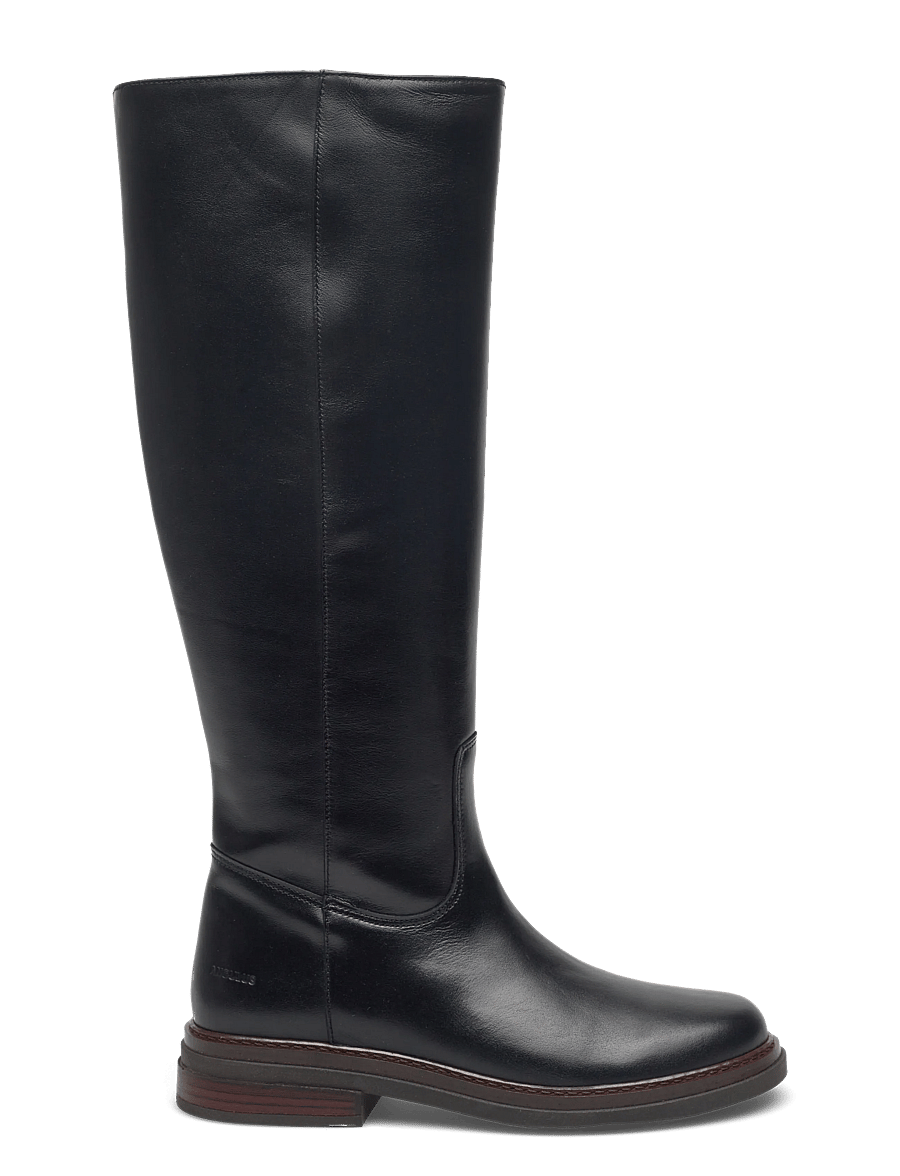 ANGULUS - Booties - flat - with zipper - knee high boots - 1604/001 black/black - 2