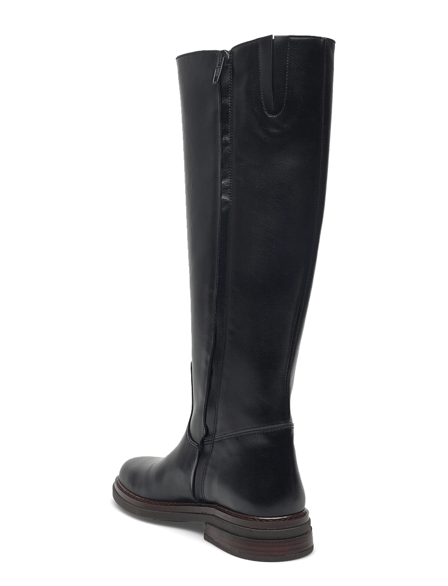 ANGULUS - Booties - flat - with zipper - knee high boots - 1604/001 black/black - 3