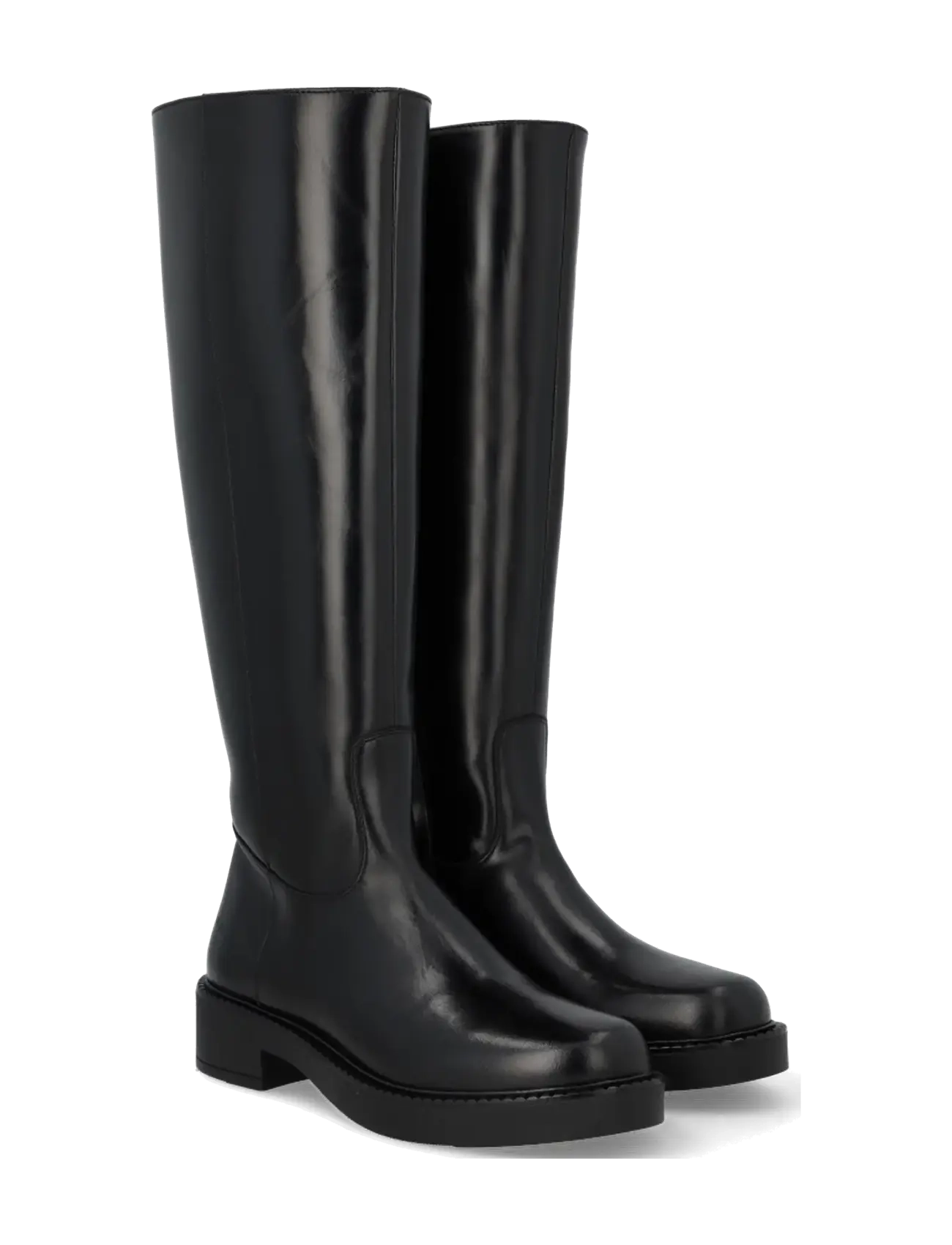 ANGULUS Booties - flat - with zipper - Inspiration - 1835/001 BLACK/BLACK / black