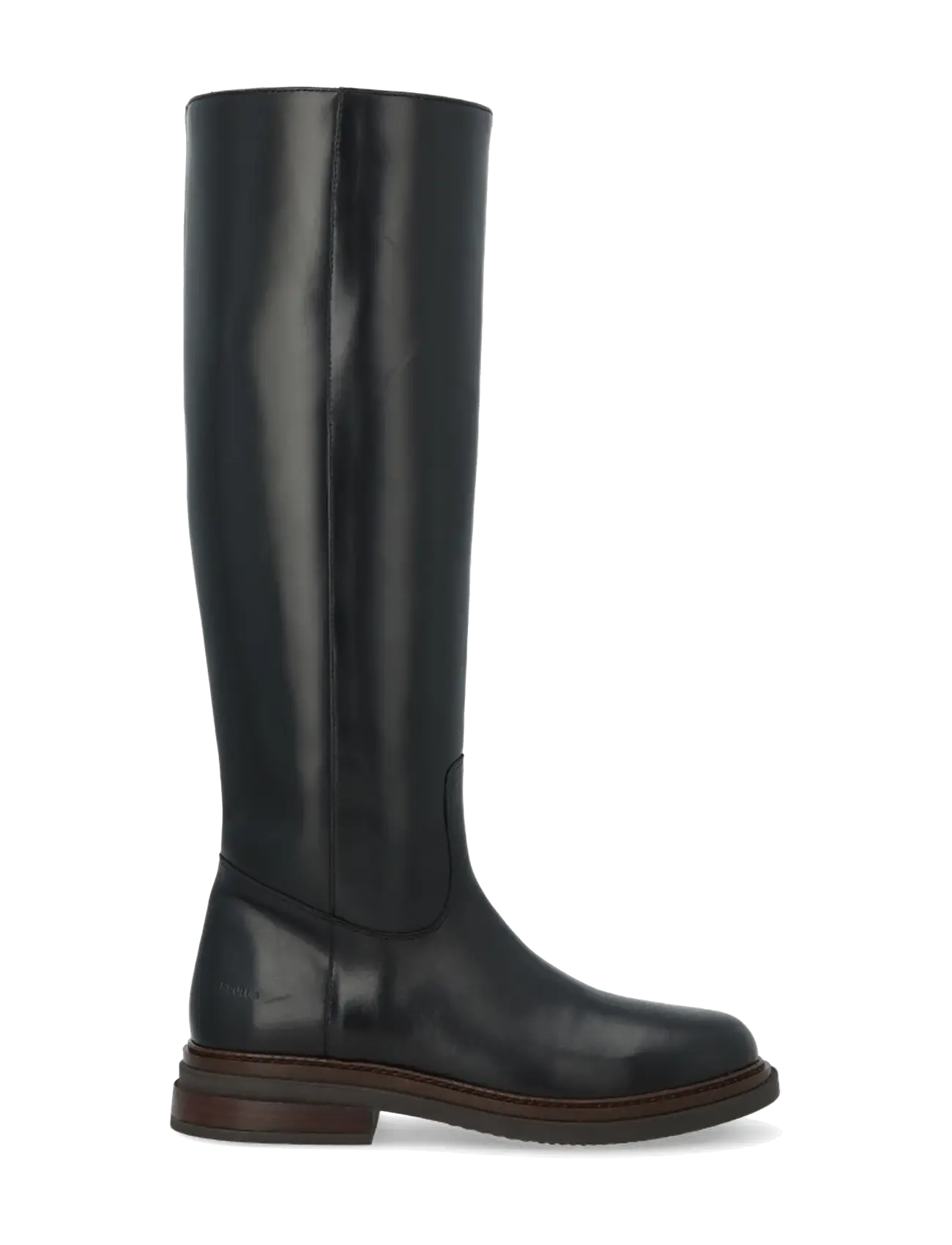 ANGULUS - Booties - flat - with zipper - knee high boots - 1835/001 black/black - 1