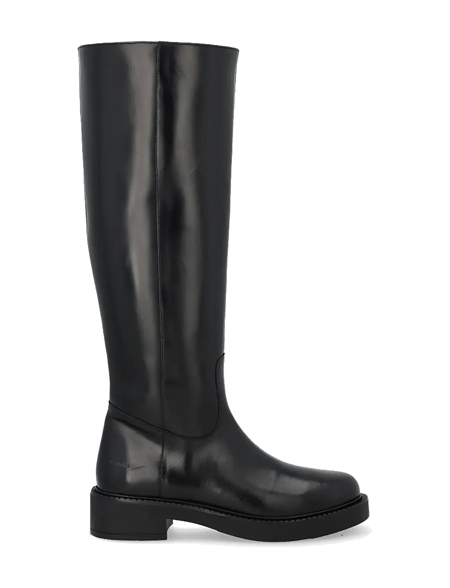 ANGULUS - Booties - flat - with zipper - knee high boots - 1835/001 black/black - 1