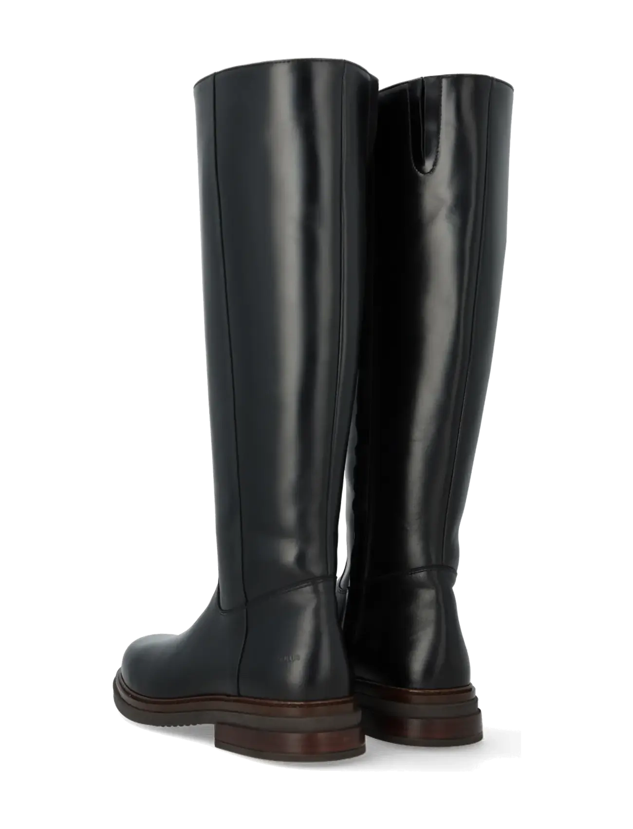 ANGULUS - Booties - flat - with zipper - knee high boots - 1835/001 black/black - 2