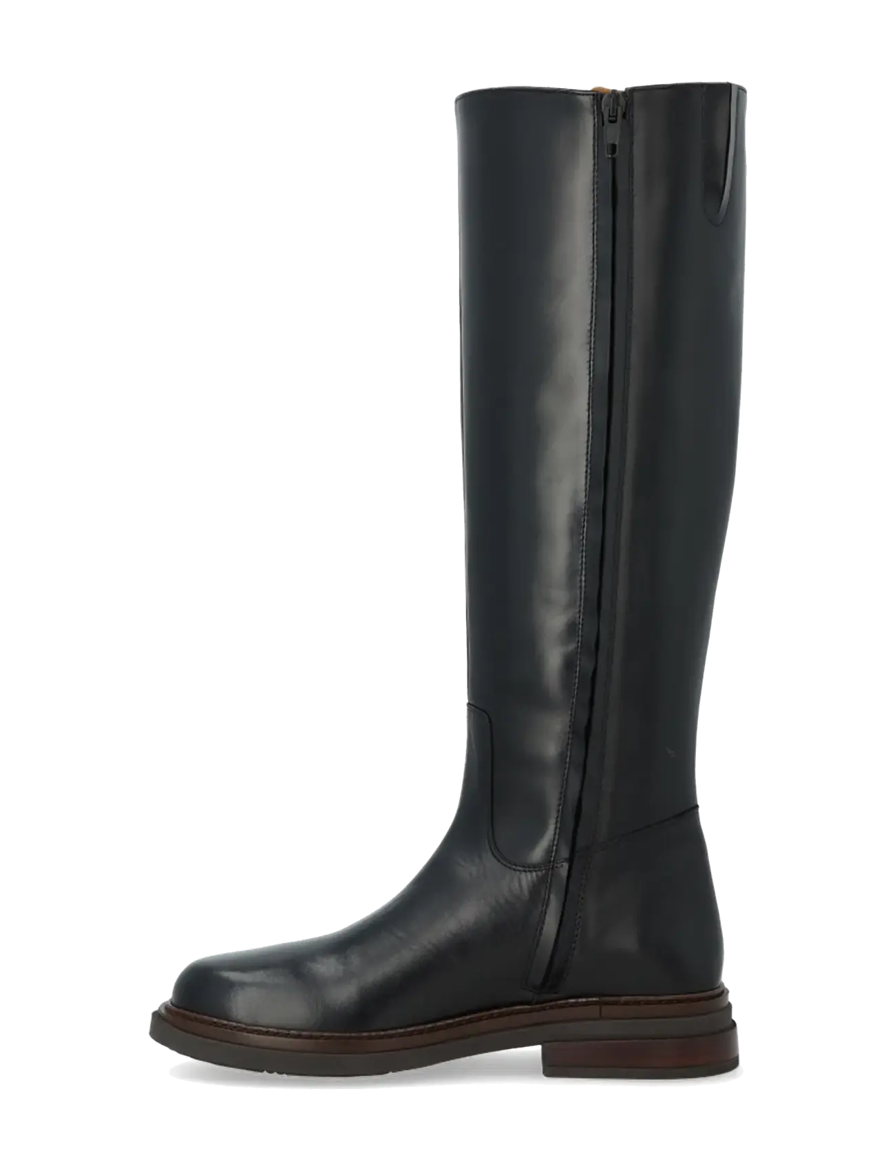 ANGULUS - Booties - flat - with zipper - knee high boots - 1835/001 black/black - 3