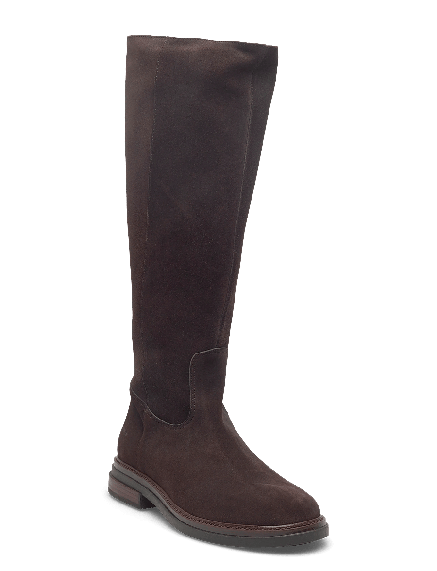 ANGULUS - Booties - flat - with zipper - lange laarzen - 2193/002 brown/brown - 0